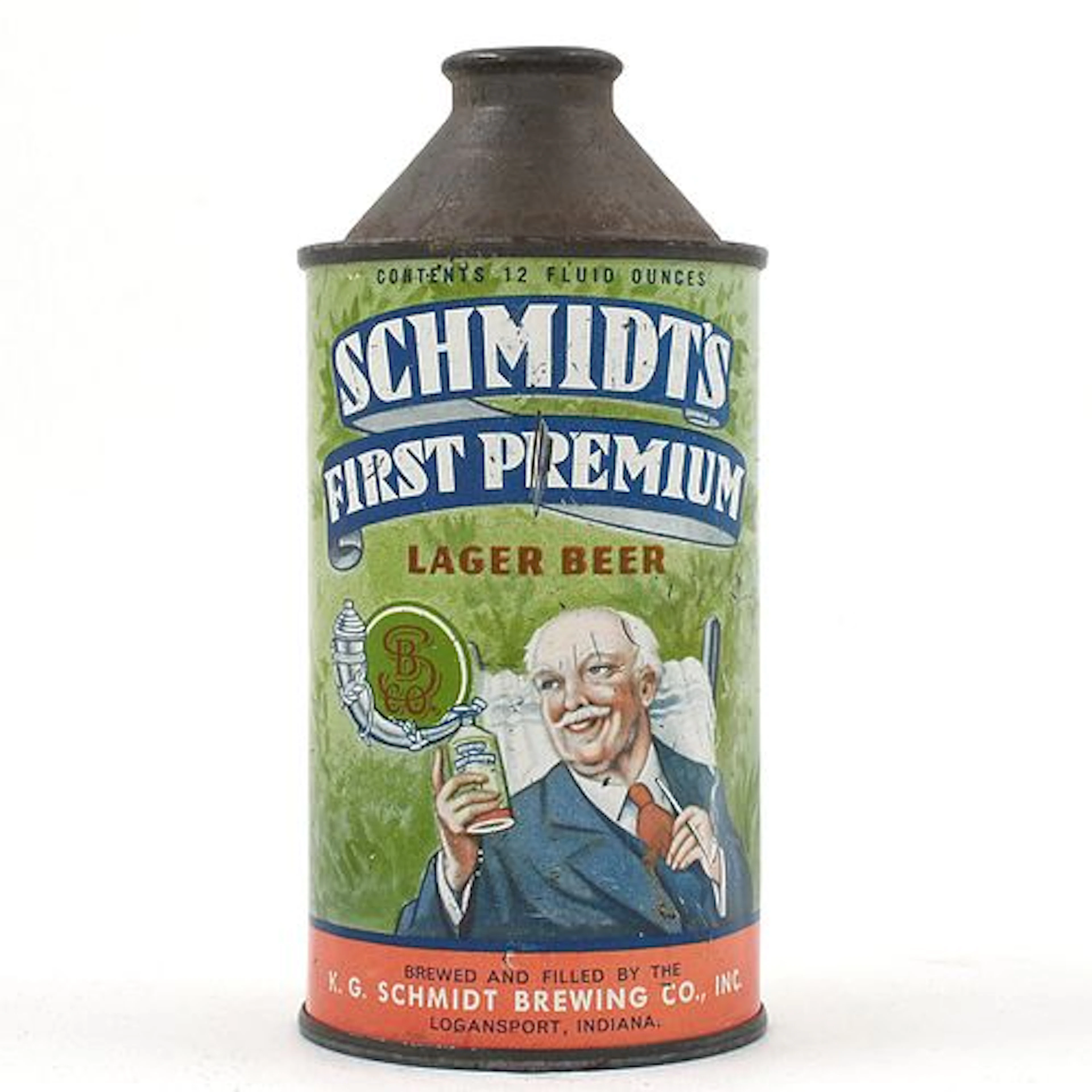 Schmidts First Premium Beer Cone Top NO DATE 184-1
