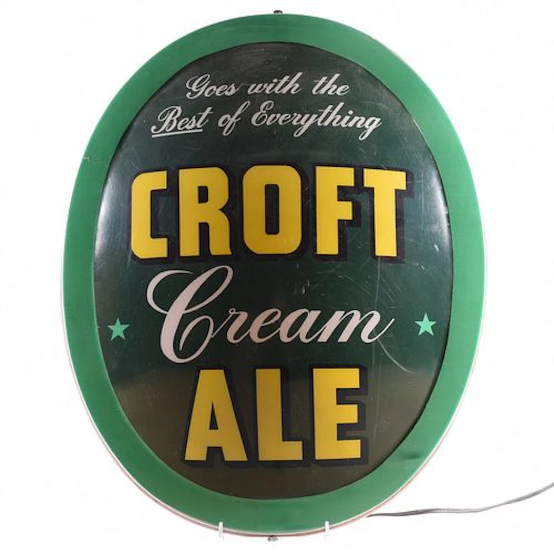 Croft Cream Ale Bubble Illuminated Sign RARE
