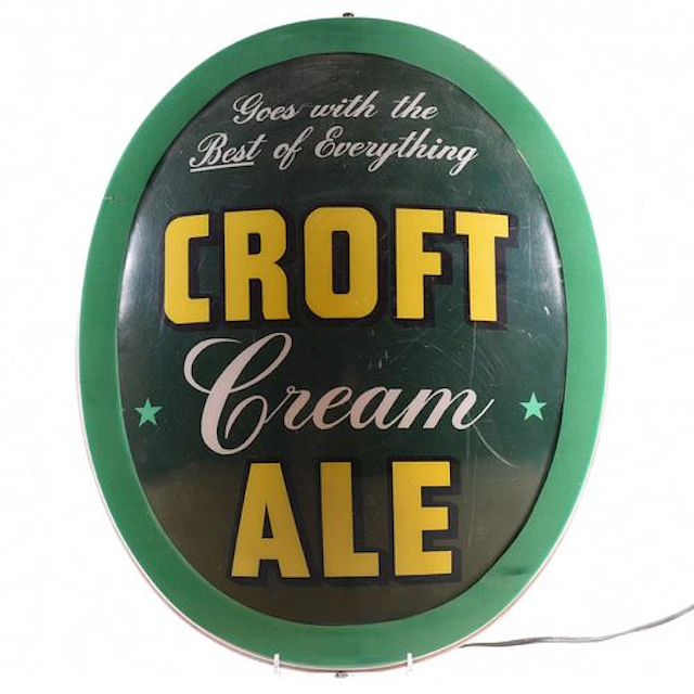 Croft Cream Ale Bubble Illuminated Sign RARE