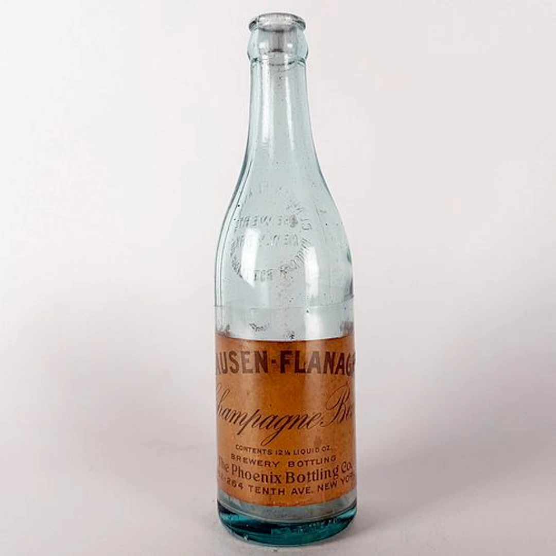 Clausen-Flanagan Champagne Beer Pre-Prohibition Labeled Bottle NEW YORK