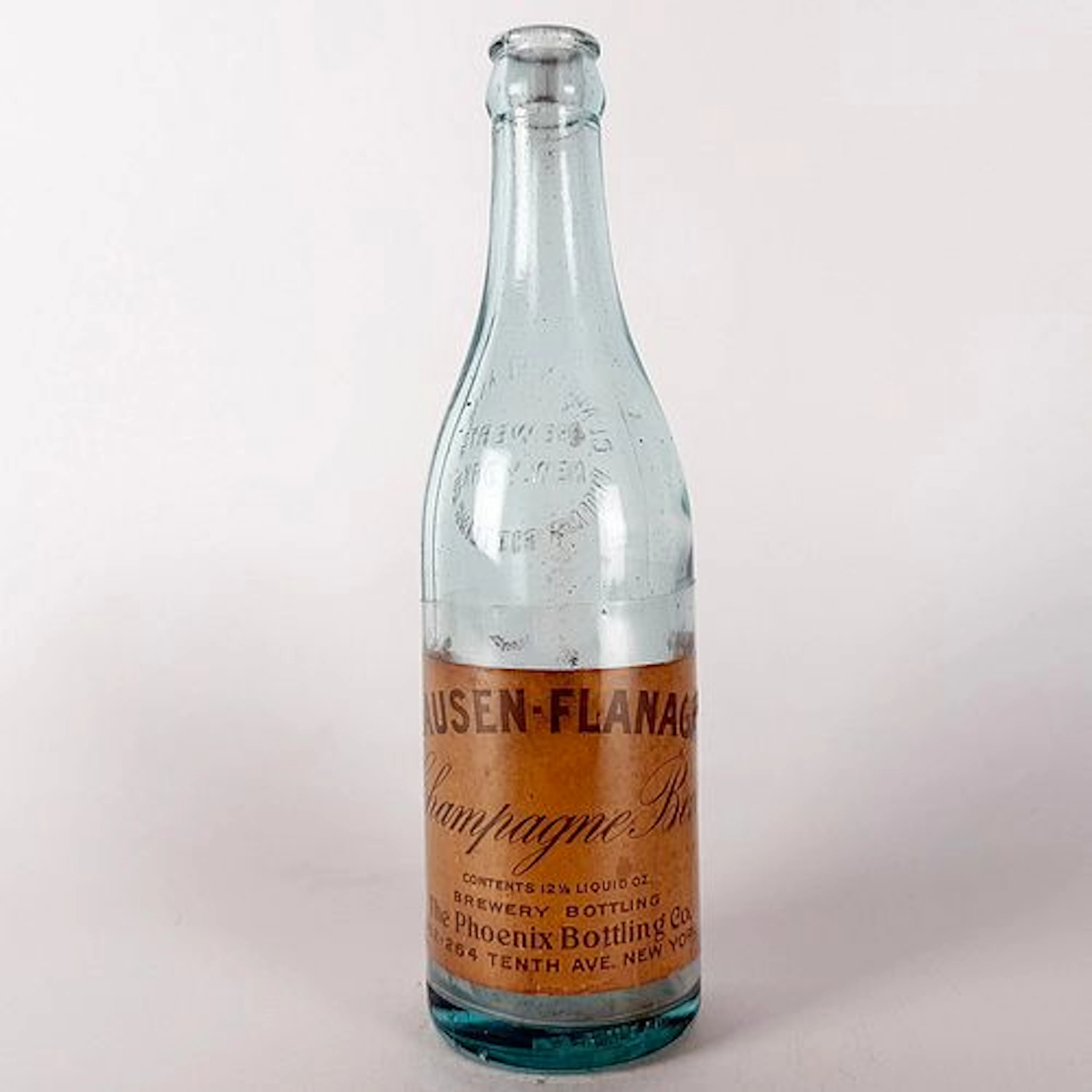 Clausen-Flanagan Champagne Beer Pre-Prohibition Labeled Bottle NEW YORK
