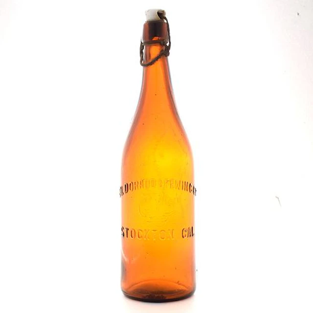 El Dorado Brewing Pre-Prohibition Embossed Blob Top Quart Bottle