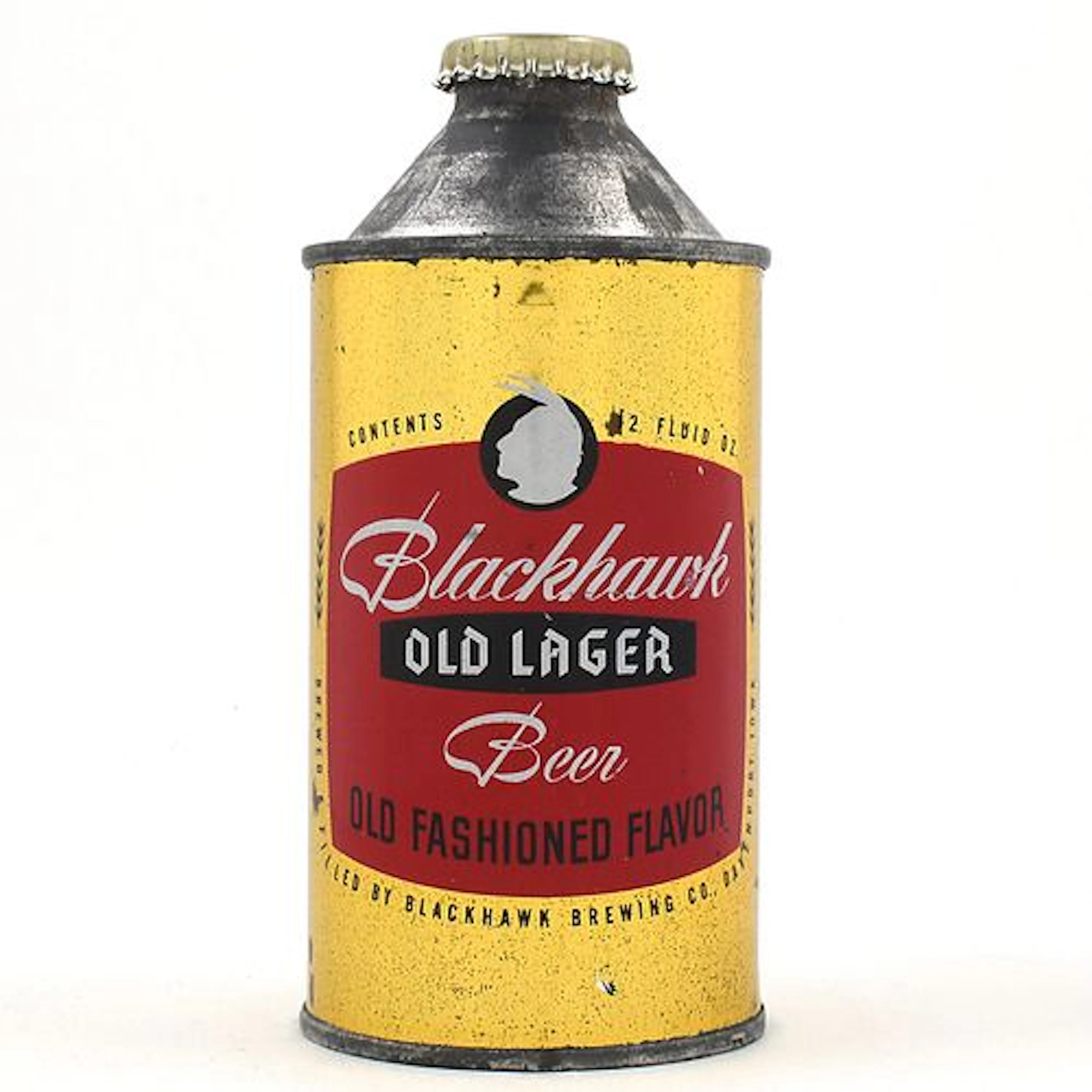 Blackhawk Old Lager Beer Cone Top DNCMT 4 PERCENT 153-1 SCARCE CLEAN