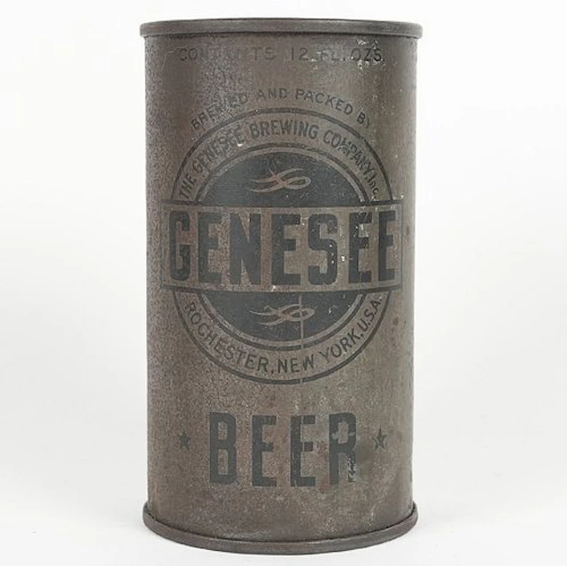 Genesee Withdrawn Free Camouflage Olive Drab Flat Top Can 69-29 -RARE WWII-