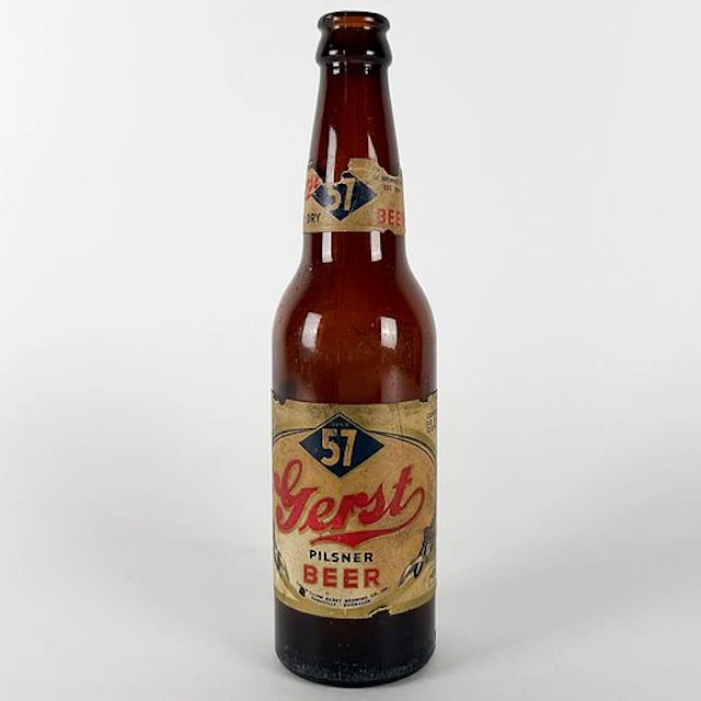 Gerst 57 Pilsner Beer Amber Labeled Bottle NASHVILLE TENNESSEE