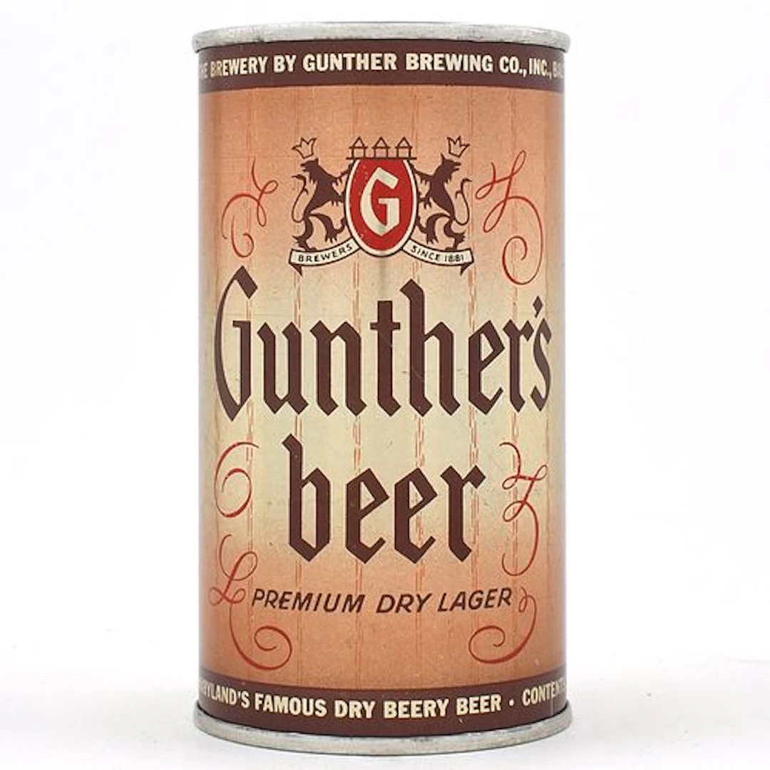 Gunthers Beer Flat Top NON-IRTP MISSING YELLOW 78-24