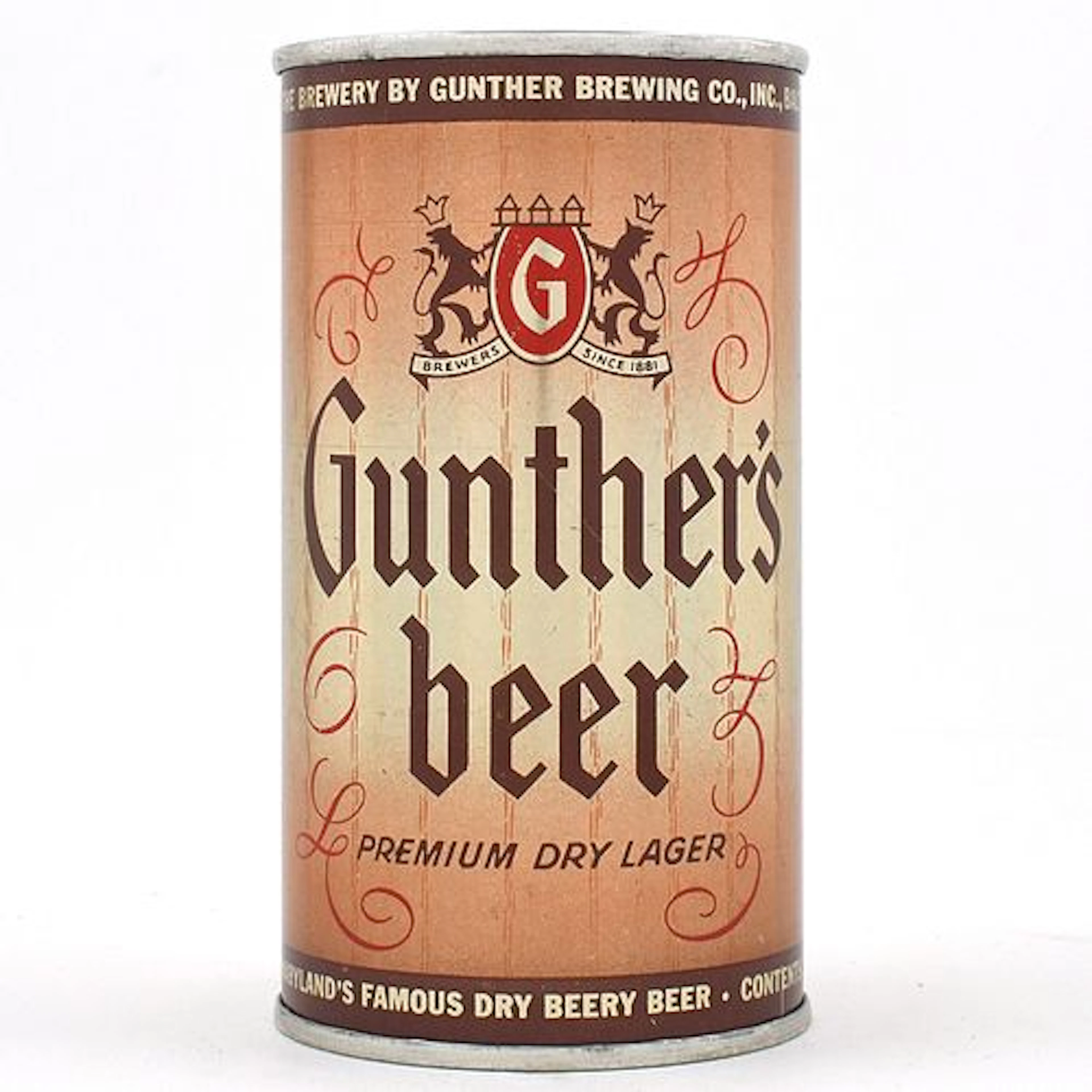 Gunthers Beer Flat Top NON-IRTP MISSING YELLOW 78-24