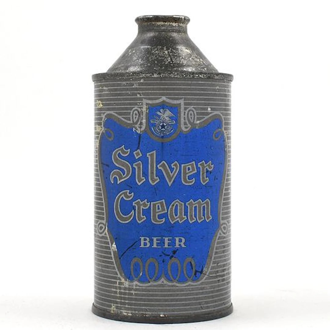 Silver Cream Beer Cone Top 185-18