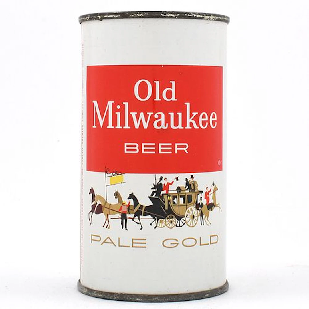 Old Milwaukee Pale Gold Beer Flat Top MILWAUKEE MI TAX LID 107-29