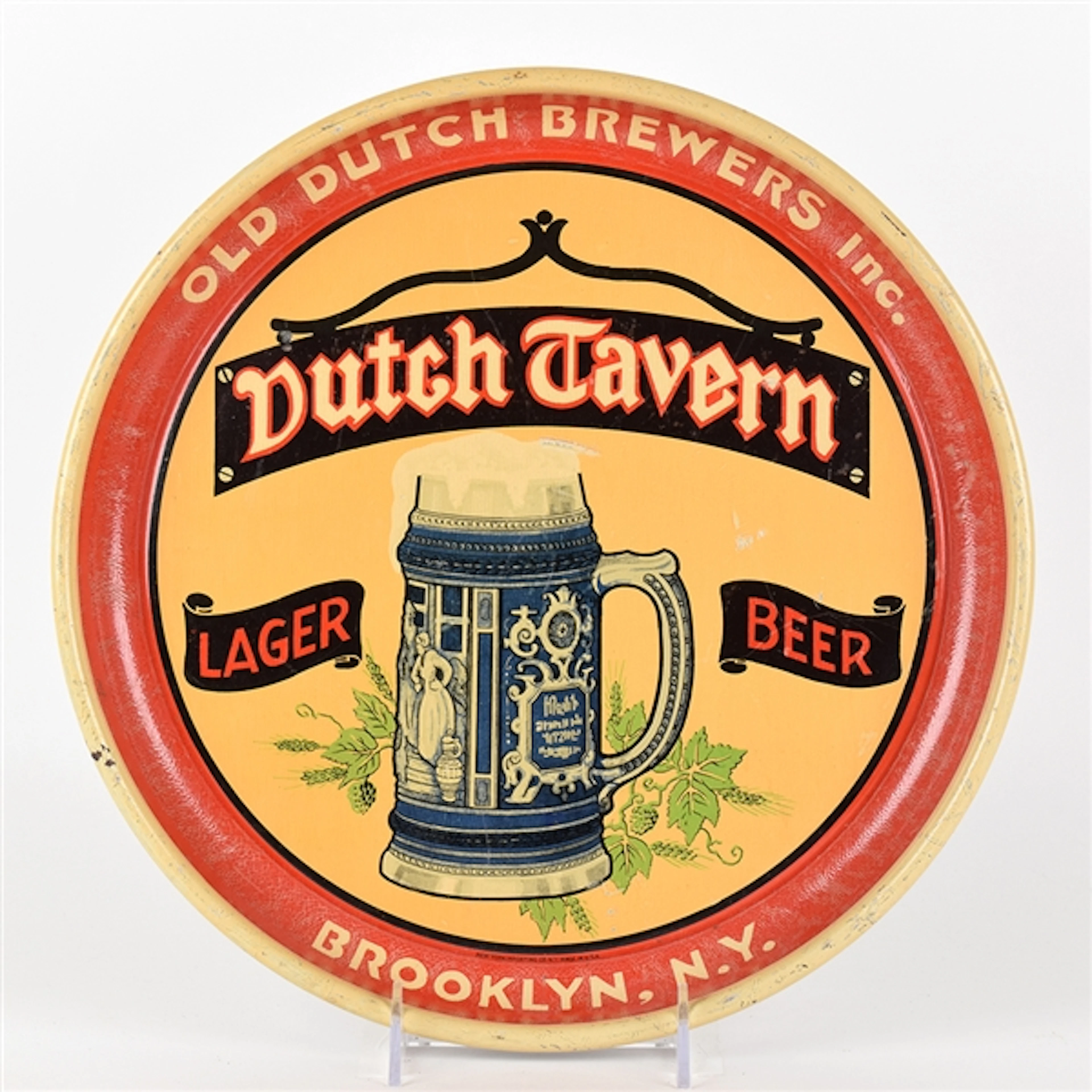 Dutch Tavern Beer 1930s Serving Tray