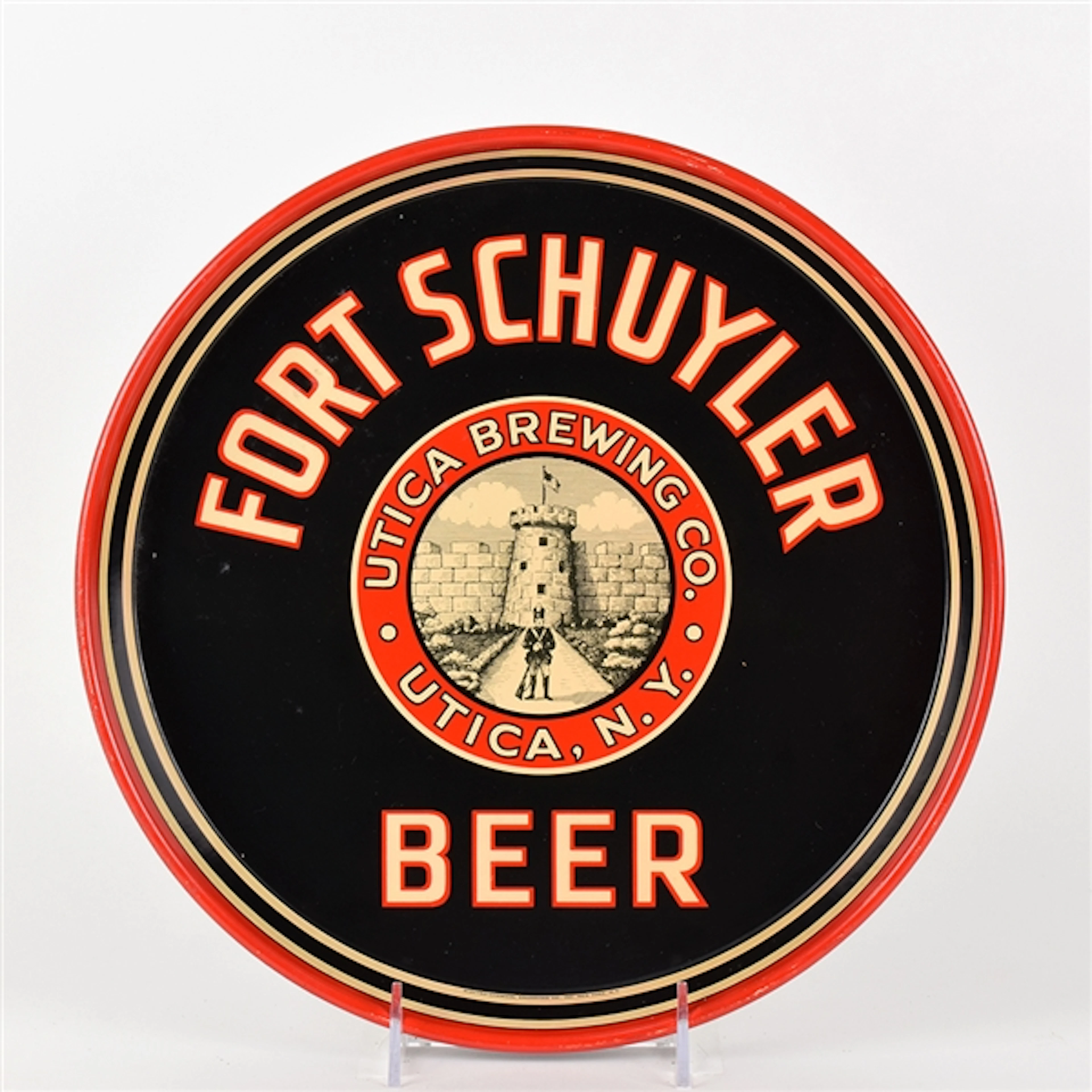 Fort Schuyler BEER 1930s Serving Tray MINTY