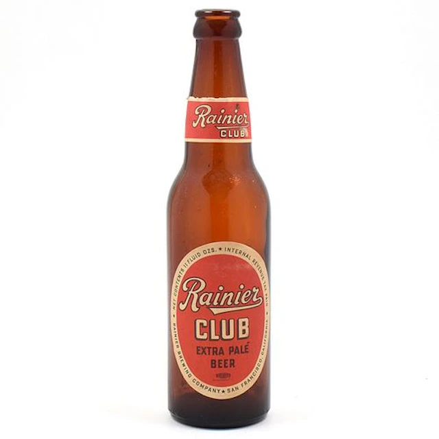Rainier Club Extra Pale Beer 1930s Long Neck Bottle