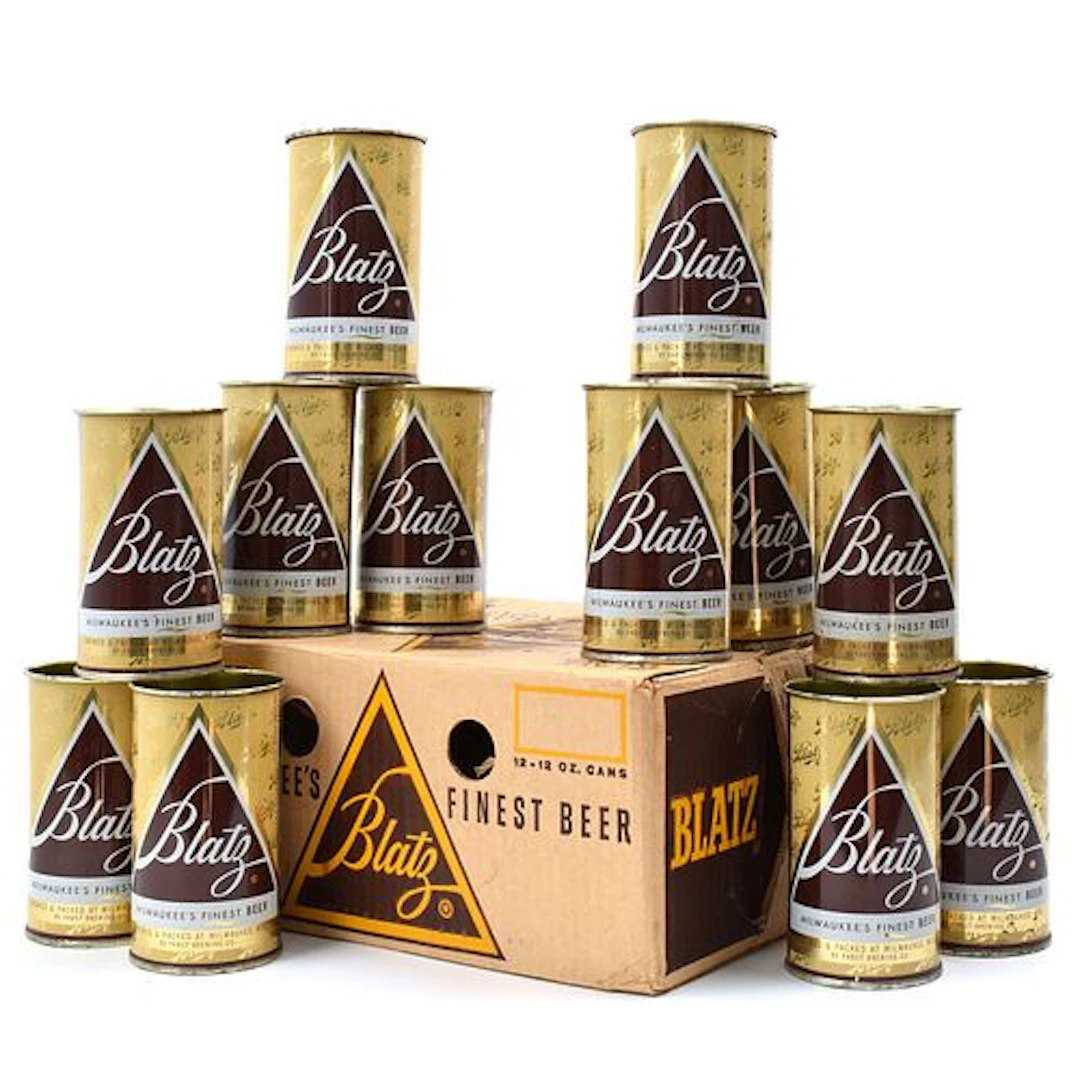 Blatz Beer Drinking Cup Flat Tops Full Carton of 12 PABST MILWAUKEE 39-22