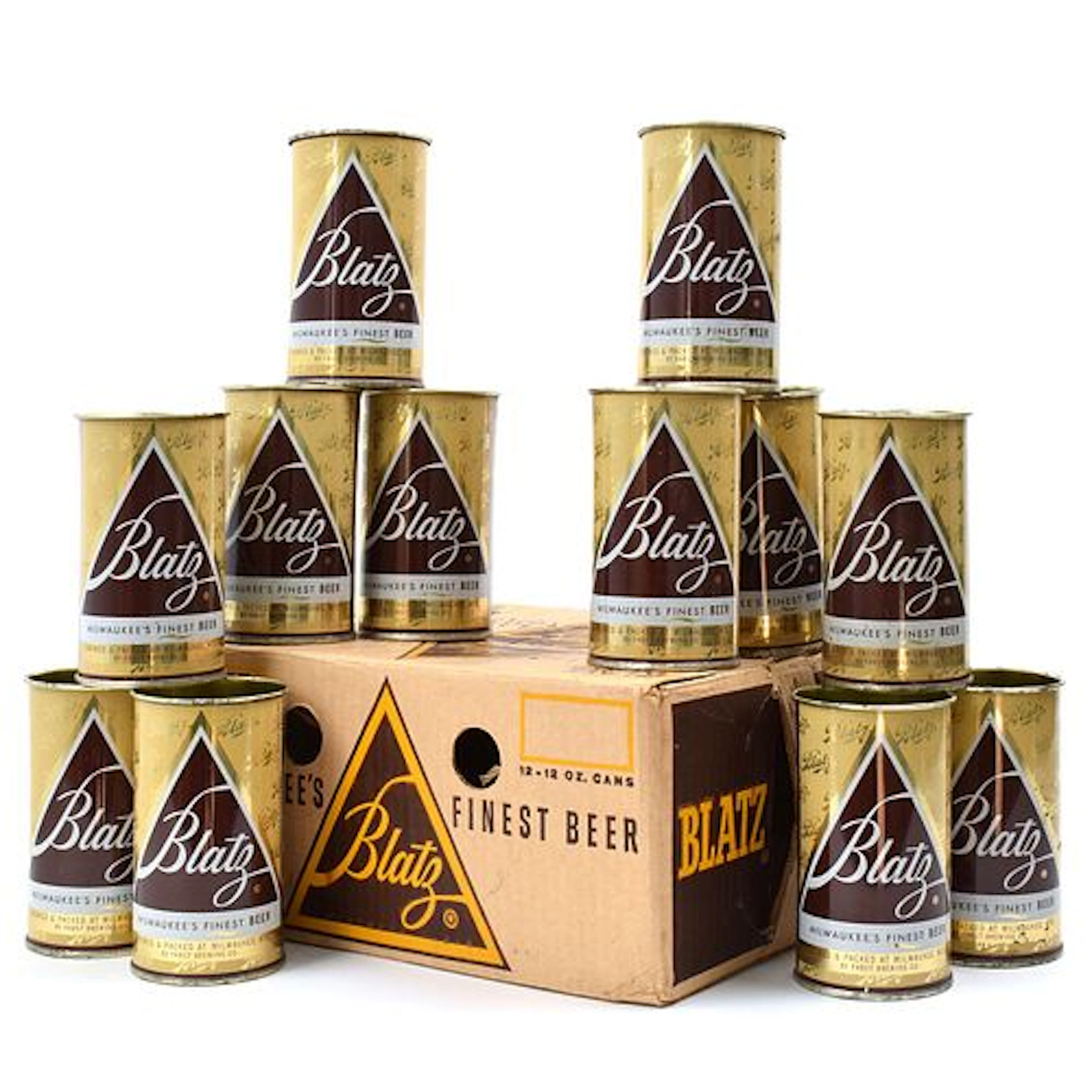 Blatz Beer Drinking Cup Flat Tops Full Carton of 12 PABST MILWAUKEE 39-22