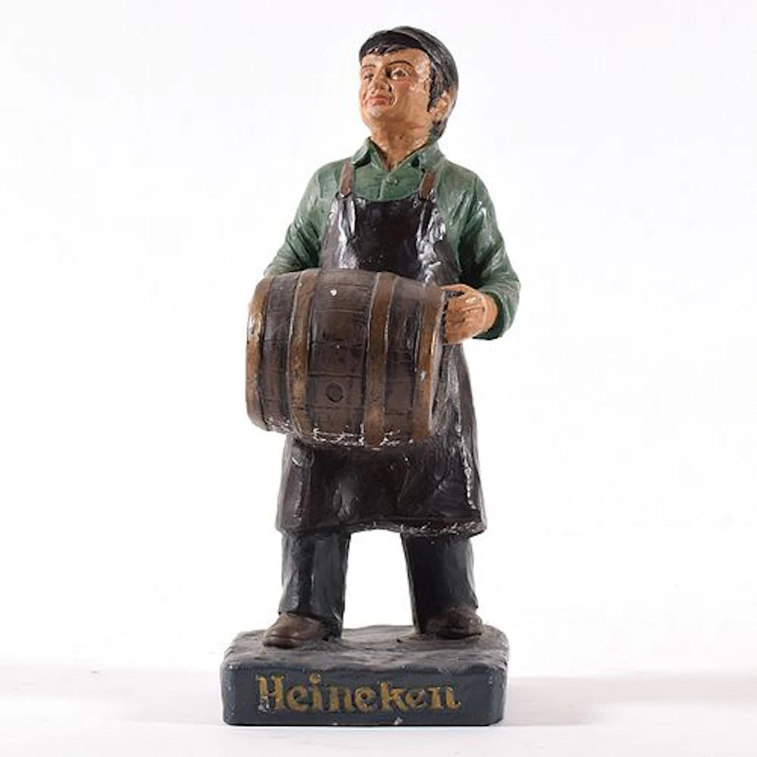 Heineken Beer 1940s Chalk Back Bar Statue