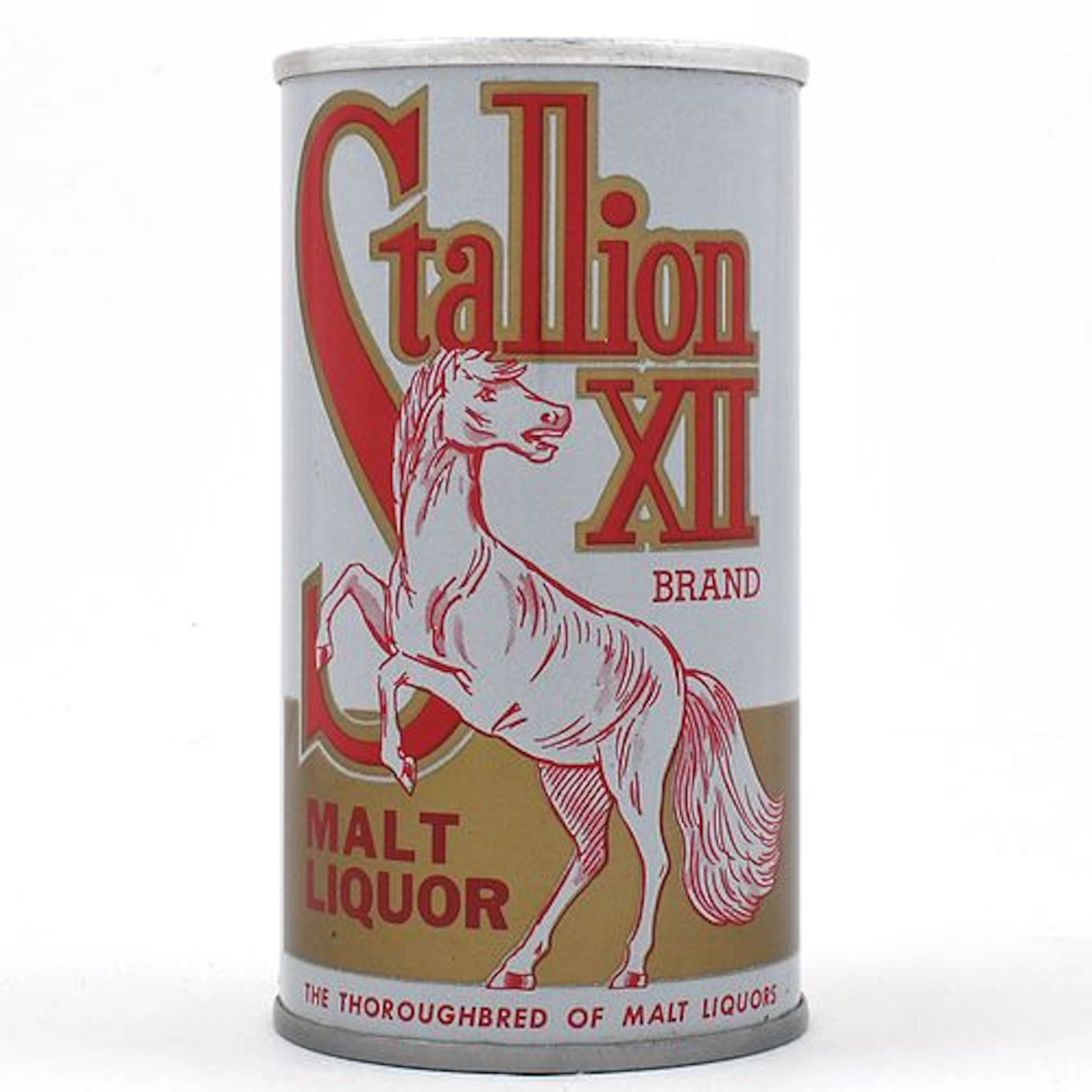 Stallion XII Malt Liquor Pull Tab SATIN ENAMEL 126-40 MINTY