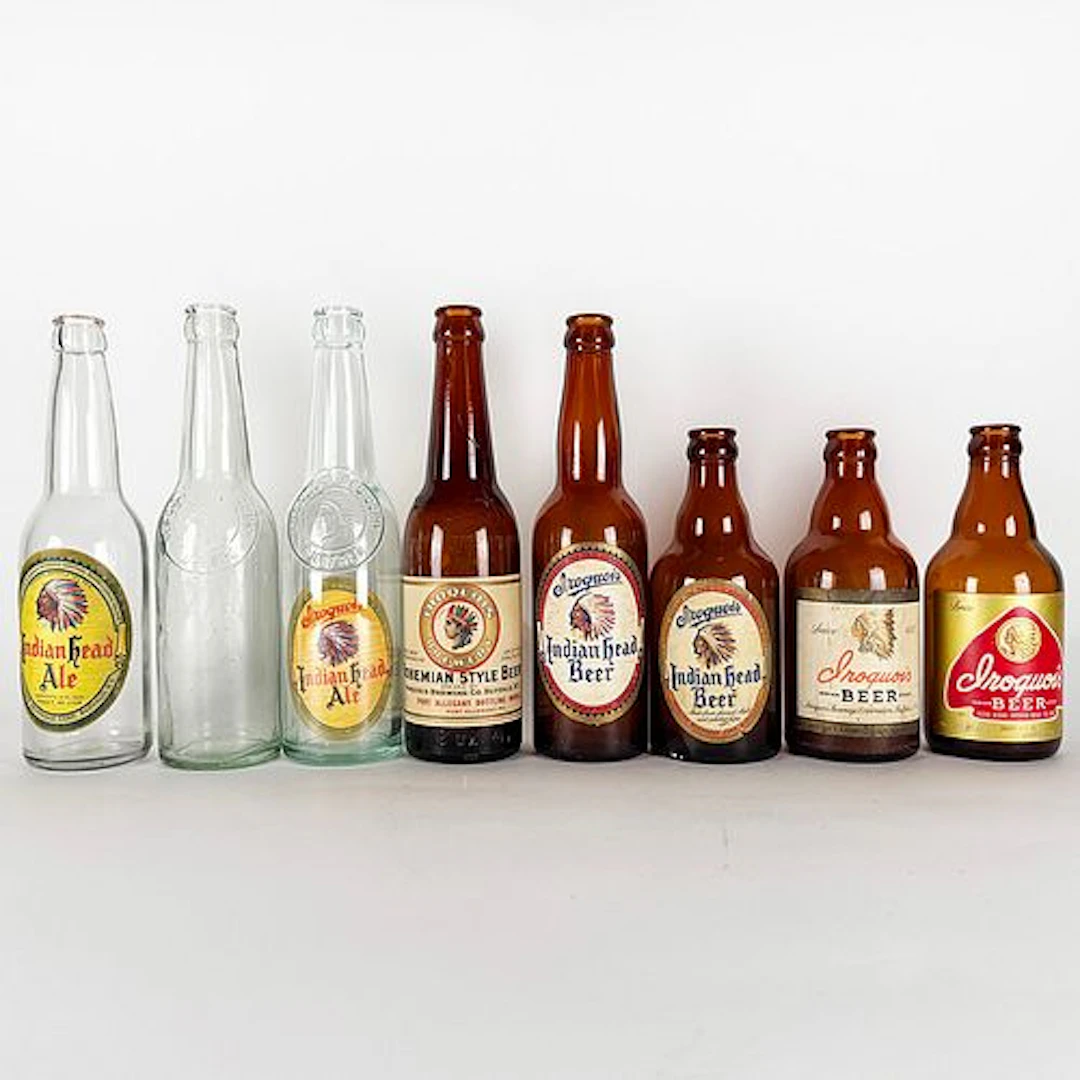 Eight Iroquois Beer and Ale Bottles, Buffalo, New York