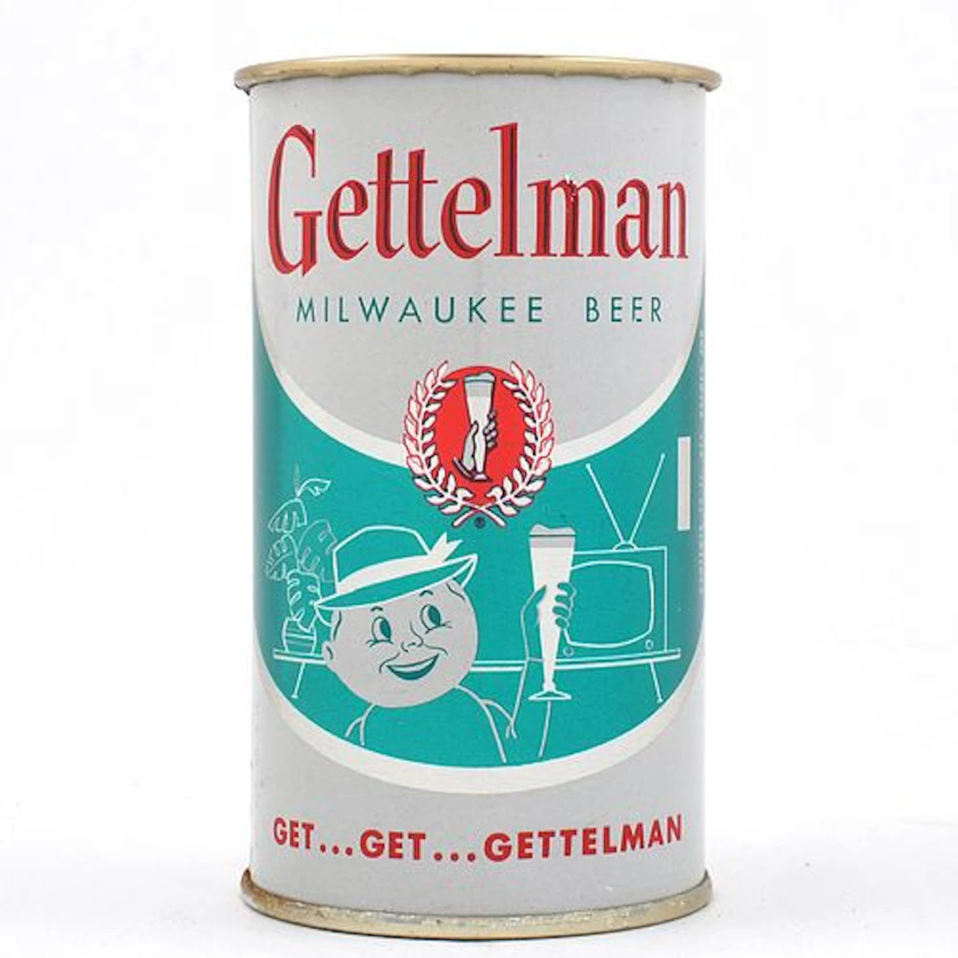 Gettelman Beer Drinking Cup Flat Top SATIN L69-23