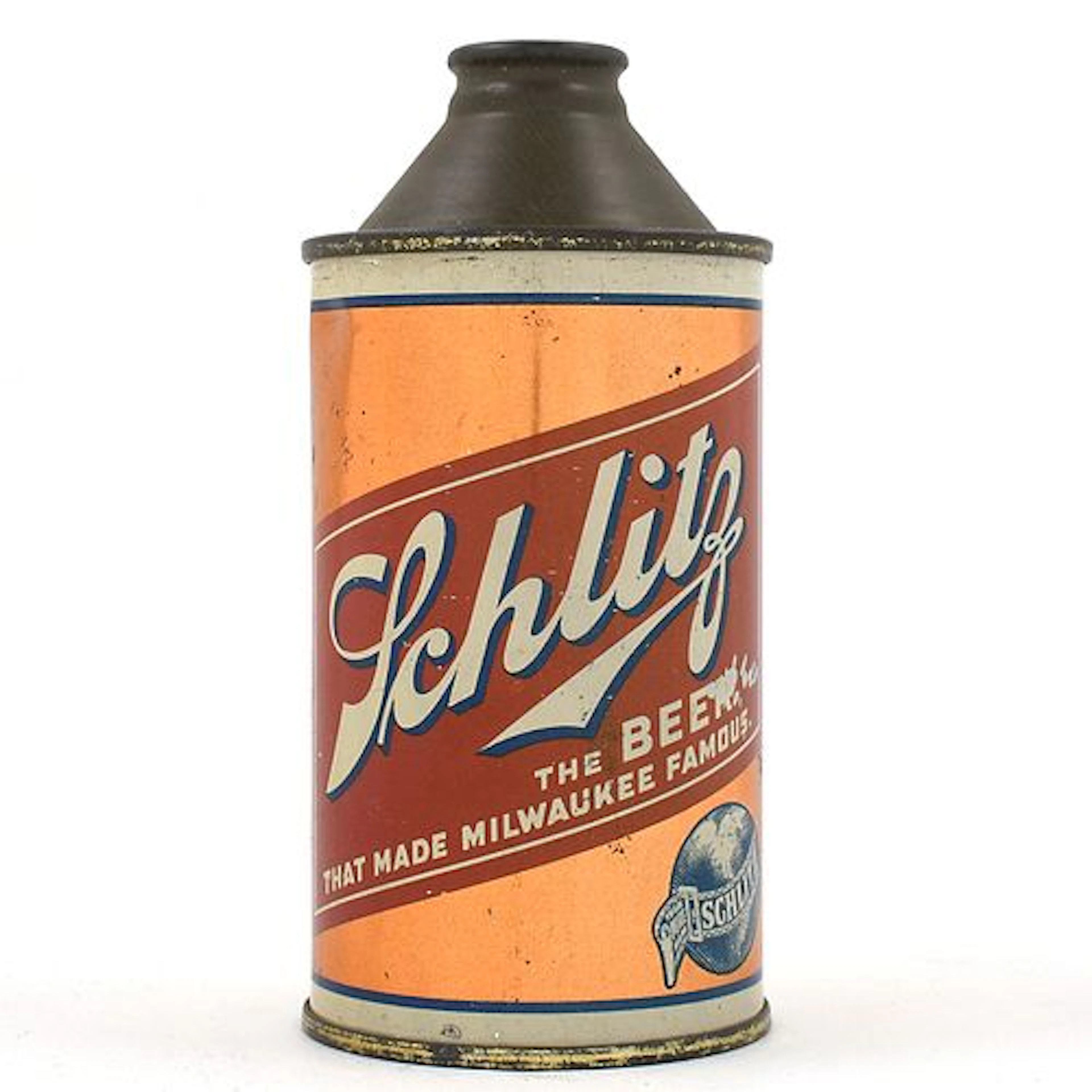 Schlitz Beer Cone Top NO ALC STATEMENT 183-28
