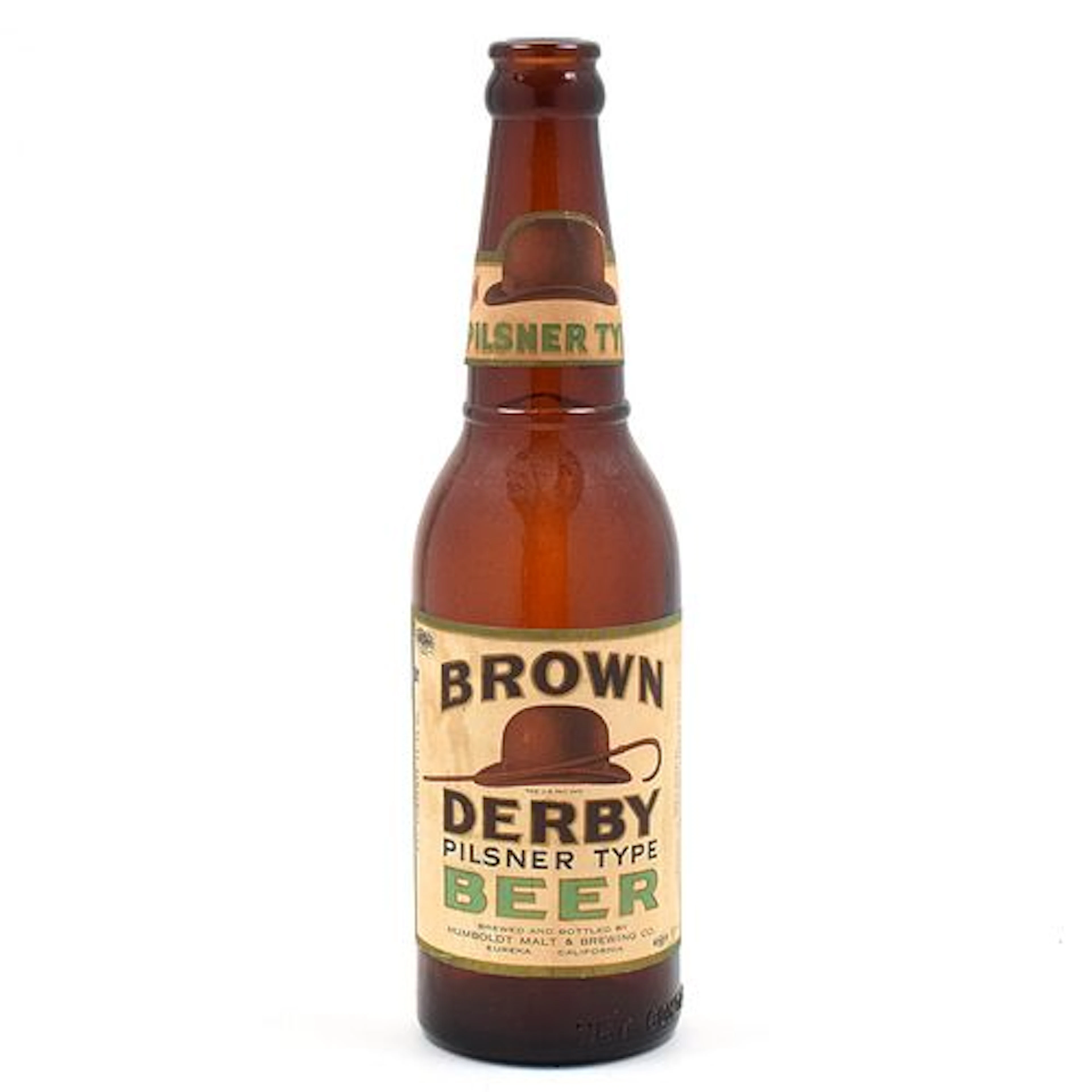 Brown Derby Beer 1930s Long Neck Bottle