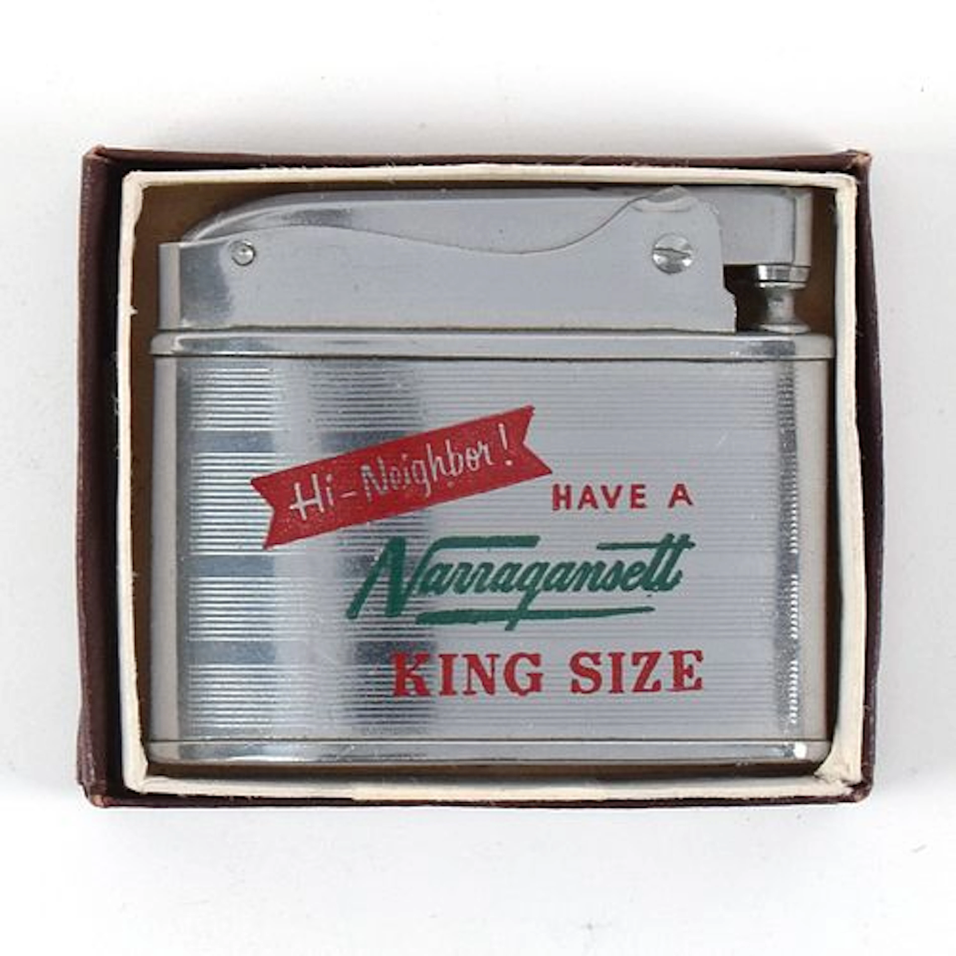 Narragansett King Size 1950s ATC Super DeLuxe Cigarette Lighter In Original Box