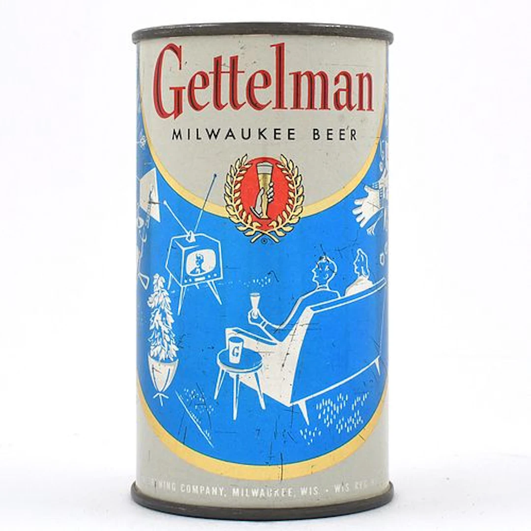 Gettelman Beer Set Flat Top LEISURE TIME BLUE 69-7