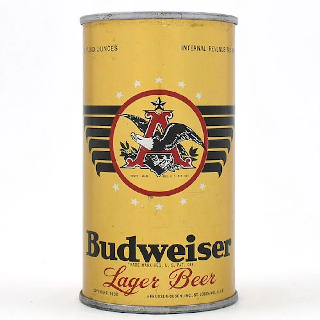 Budweiser Beer Instructional Flat Top SEMI-METALLIC L43-35 OI 148 SCARCE
