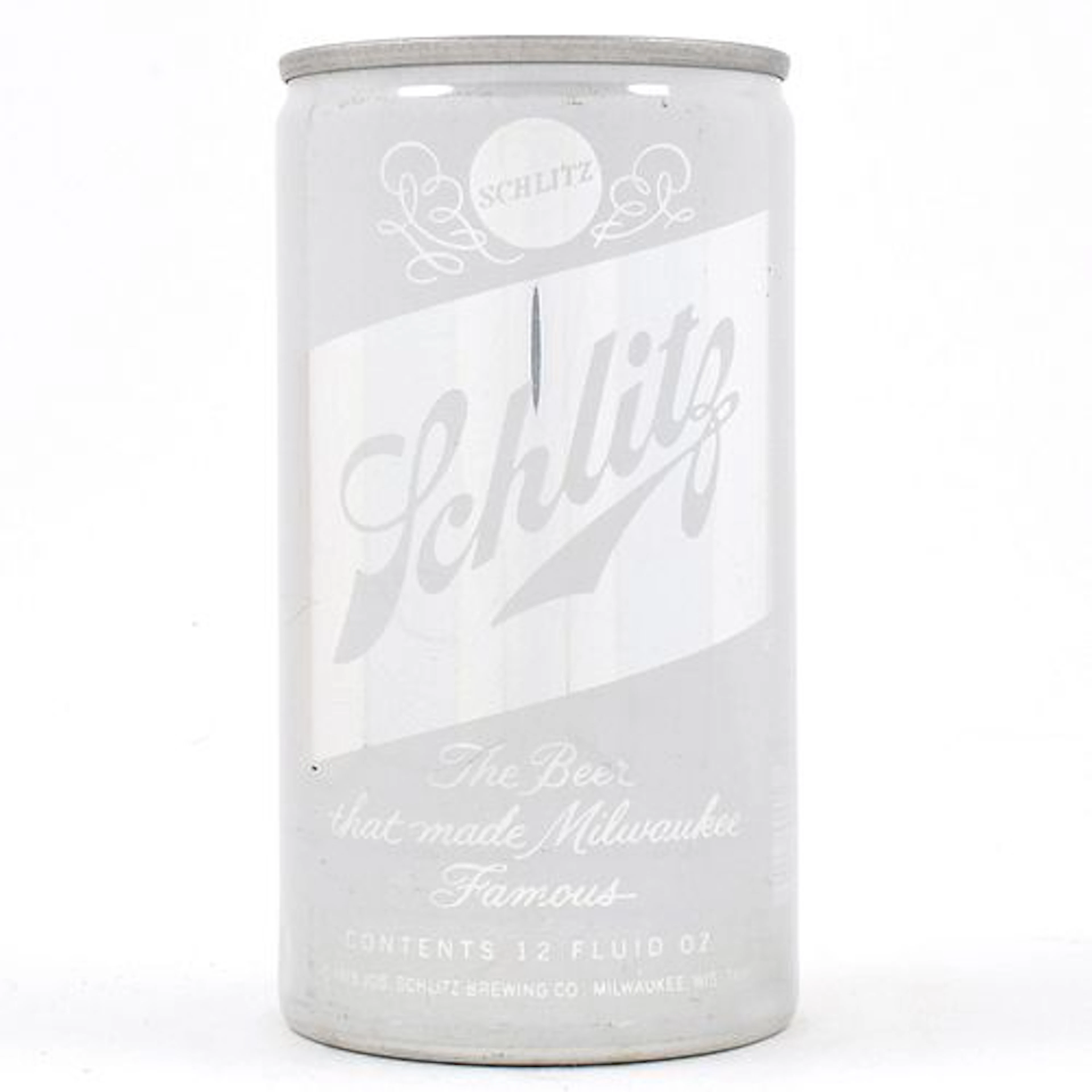 Schlitz Beer Misprint Aluminum Pull Tab MISSING INKS 1975 MILWAUKEE 121-1