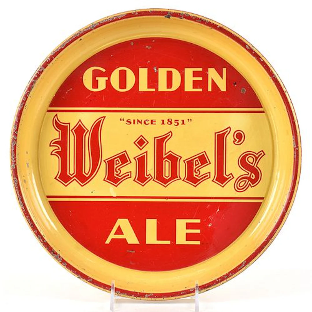 Weibels Golden Ale 1930s Serving Tray