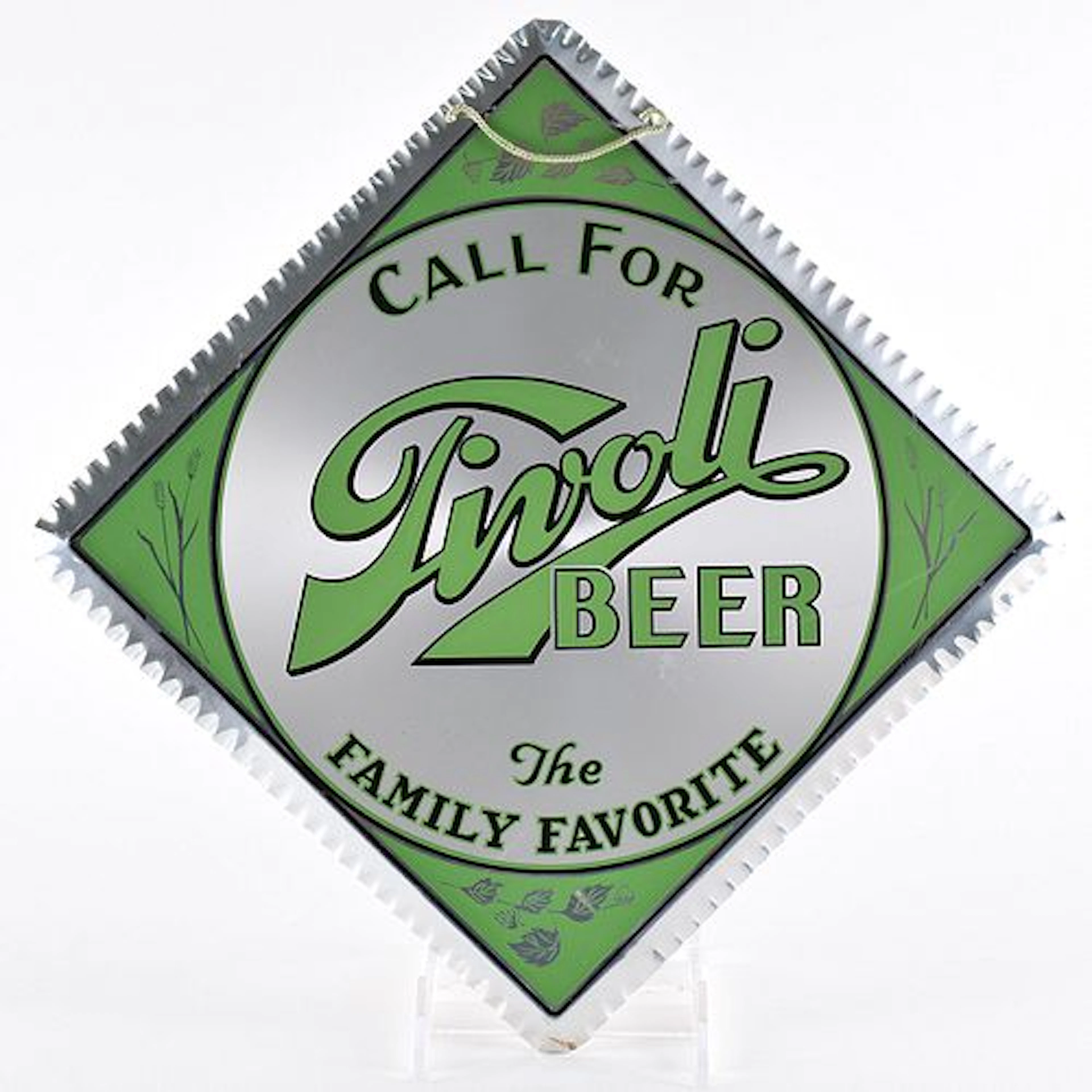 Tivoi Beer 1940s Aluminum LEYSE Sign ULTRA RARE LIKELY DETROIT