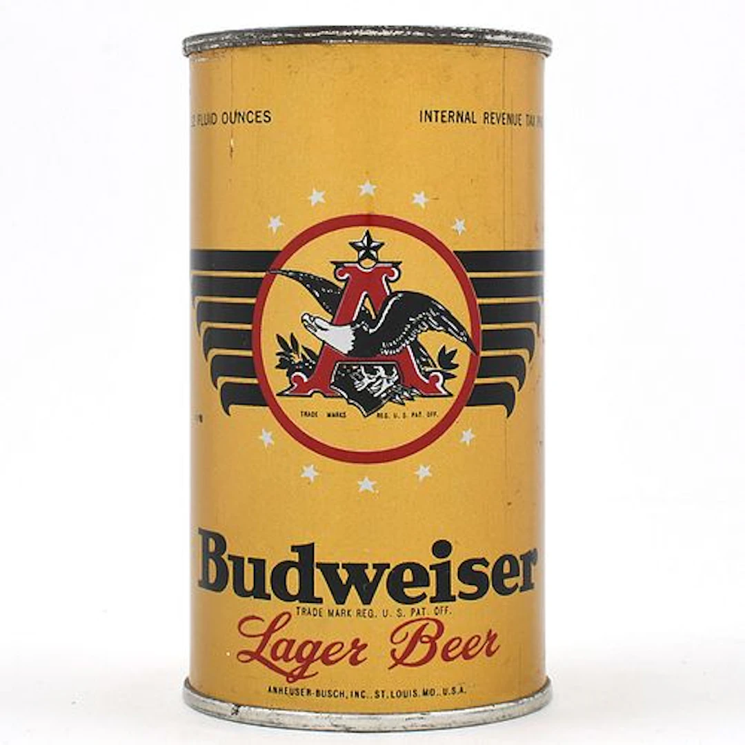 Budweiser Beer Instructional Flat Top STRONG BEER LID 43-40 OI 160