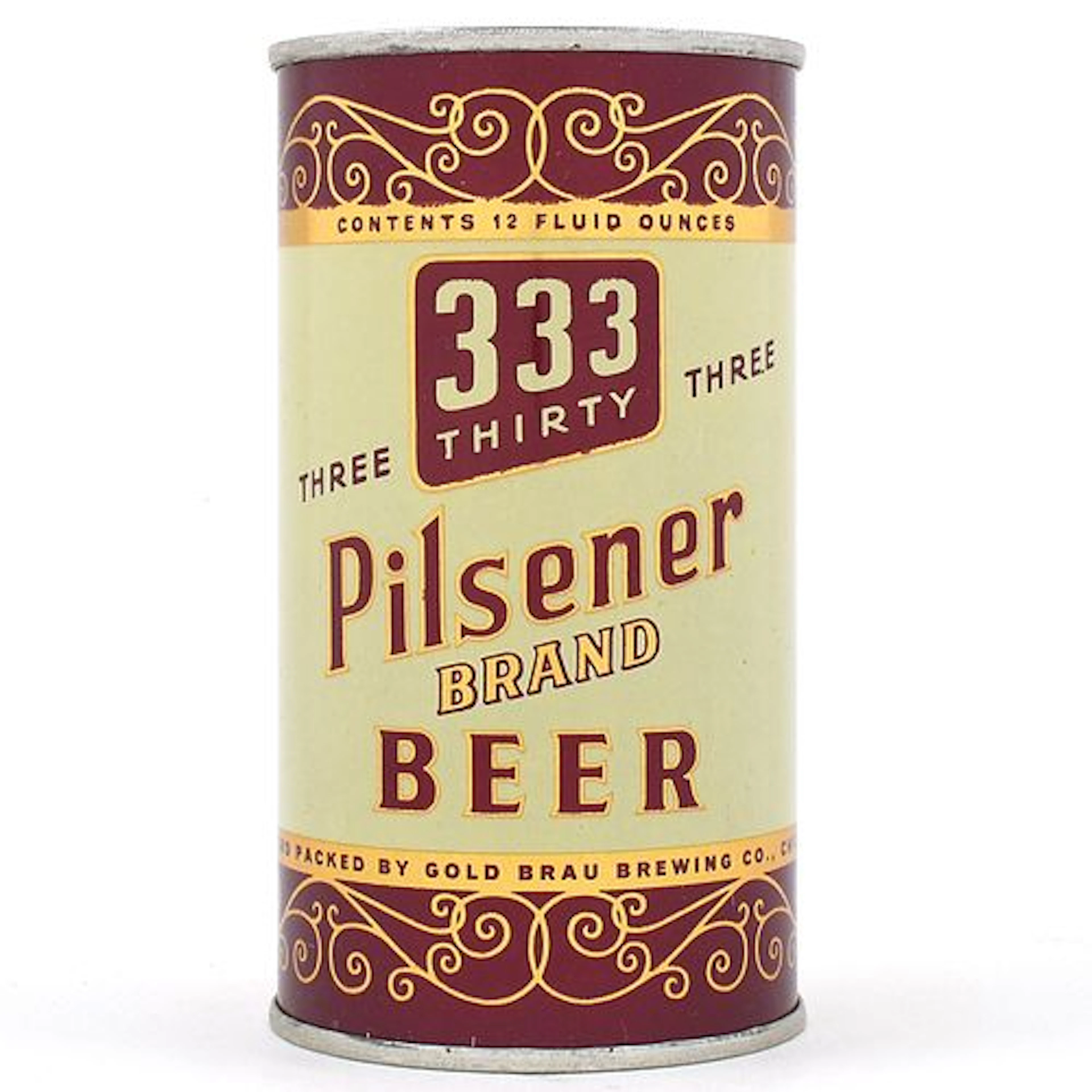 333 Three Thirty Three Pilsener Beer Flat Top METALLIC 138-31 MINTY
