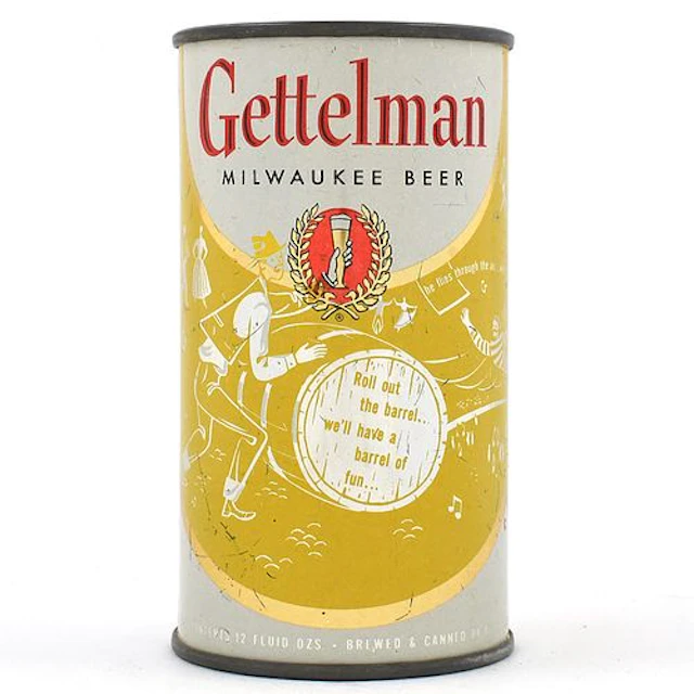 Gettelman Beer Set Flat Top SONG LYRICS YELLOW 69-22