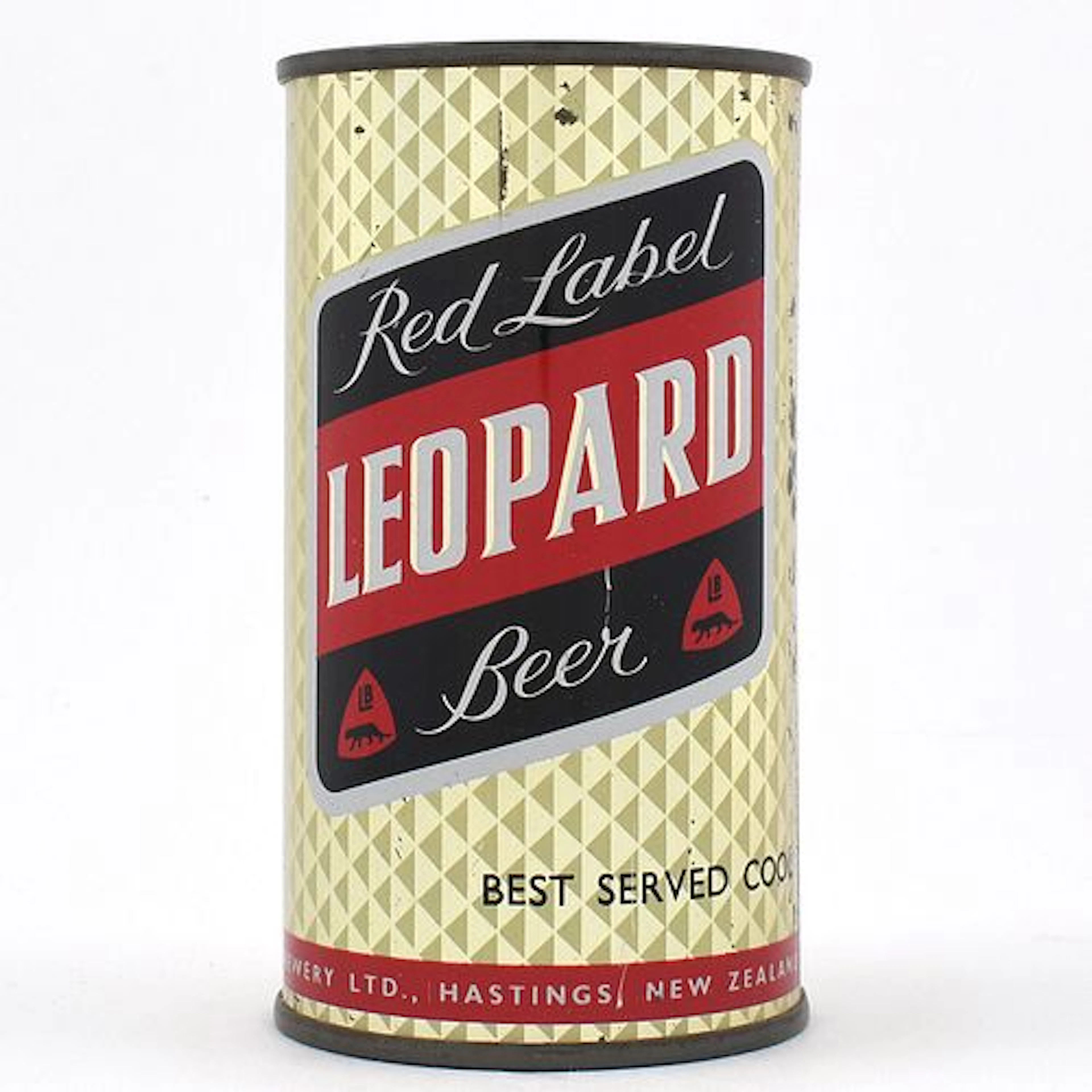 Leopard Red Label Beer New Zealand Flat Top