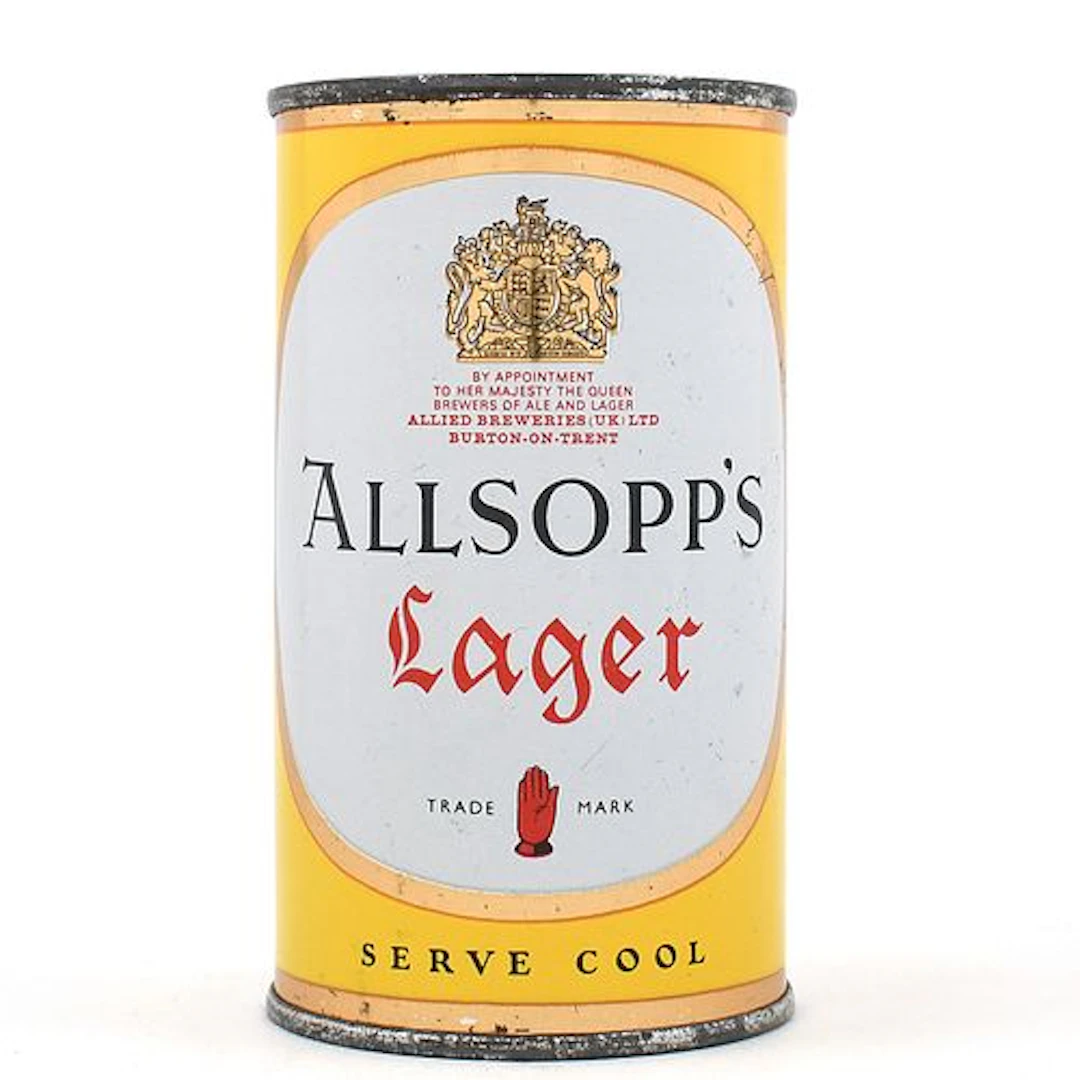 Allsopps Lager Beer English Flat Top EXCELLENT