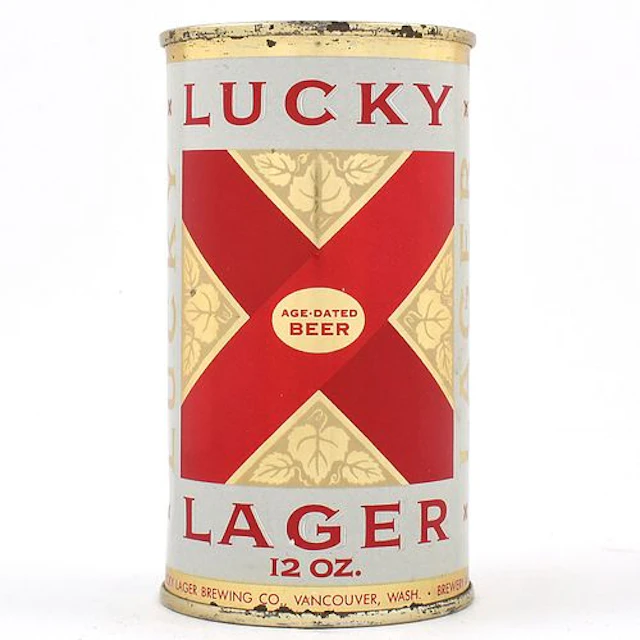 Lucky Lager Beer Flat Top VANCOUVER DNCMT 4 PERCENT LID 94-2 EXCEPTIONAL
