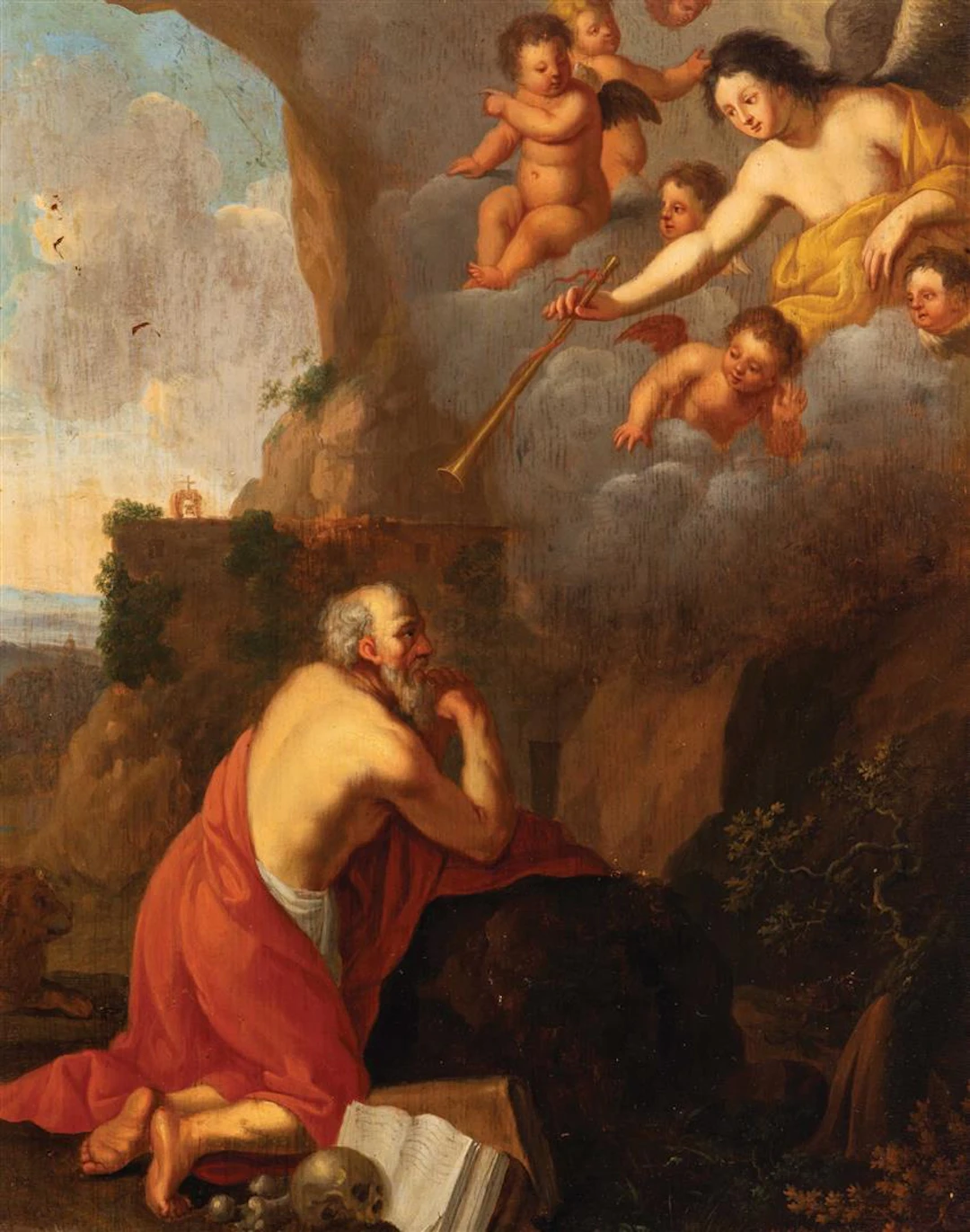 Follower of Cornelis van Poelenburch (17th century) Saint...