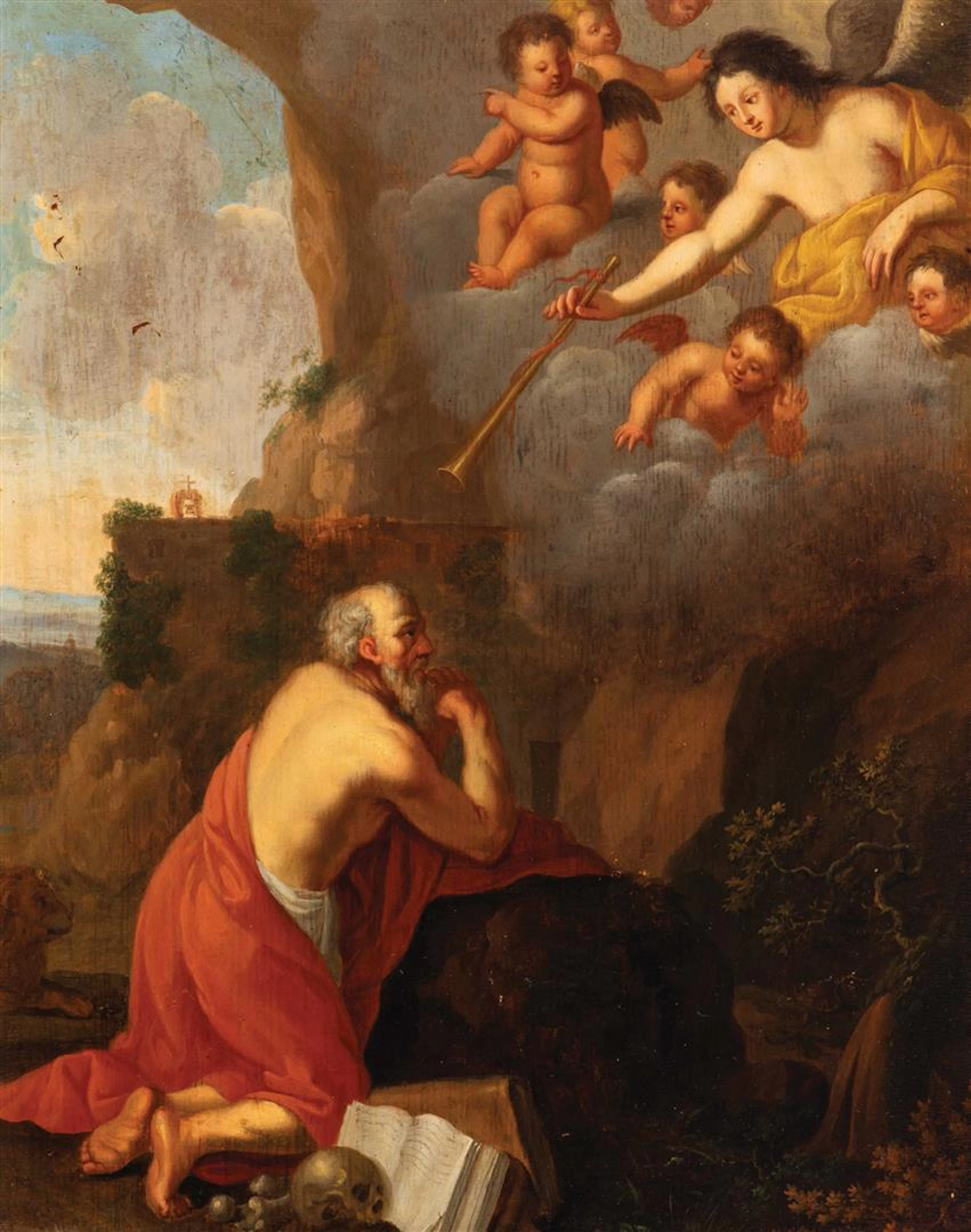 Follower of Cornelis van Poelenburch (17th century) Saint...