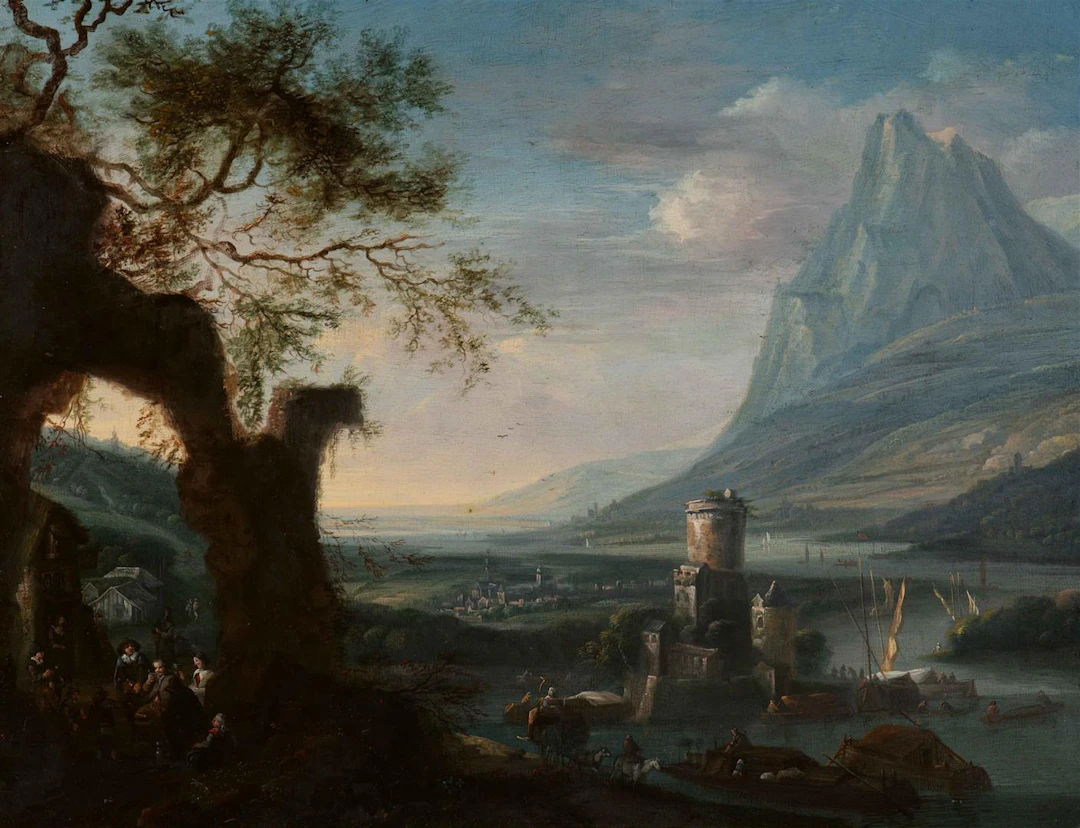 Follower of Herman Saftleven (18th century) Mountainous...