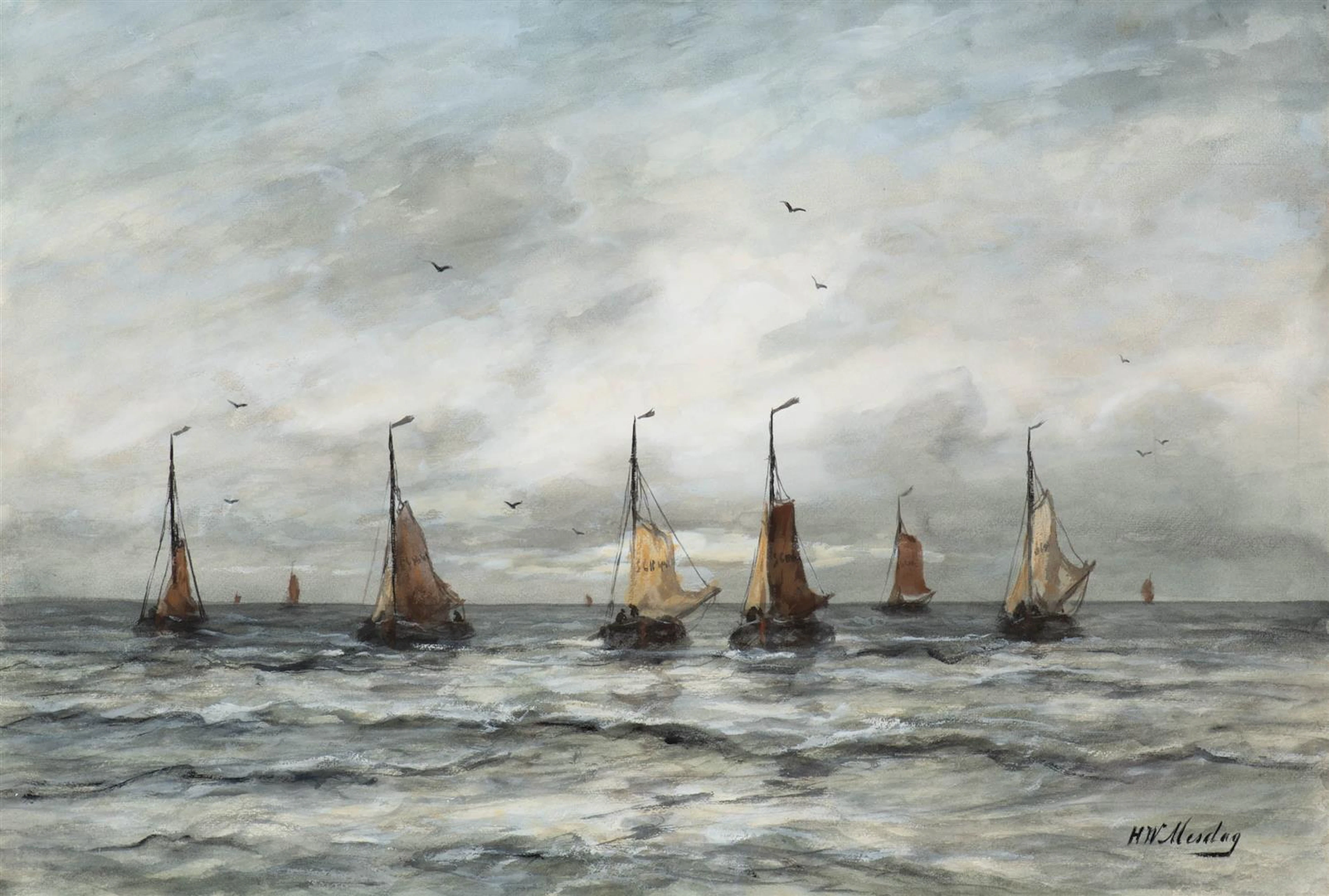 Hendrik Willem Mesdag (Groningen 1831 - The Hague 1915)...