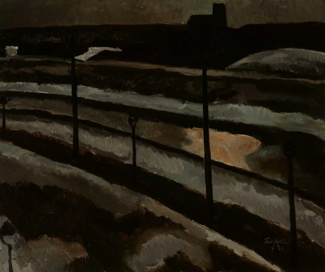 Toon Kelder (Rotterdam 1892 - The Hague 1973) Landscape - Suezkade