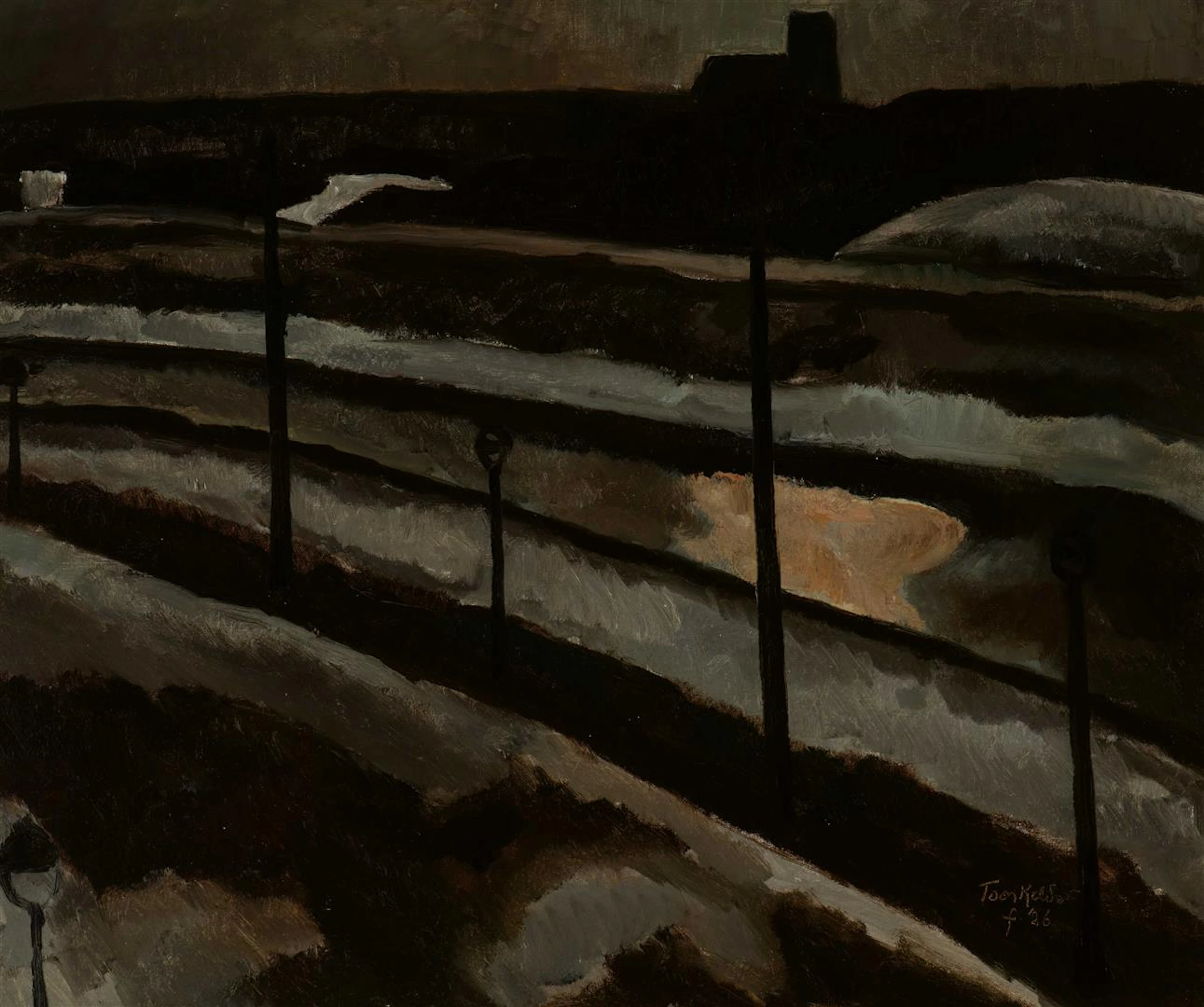 Toon Kelder (Rotterdam 1892 - The Hague 1973) Landscape - Suezkade