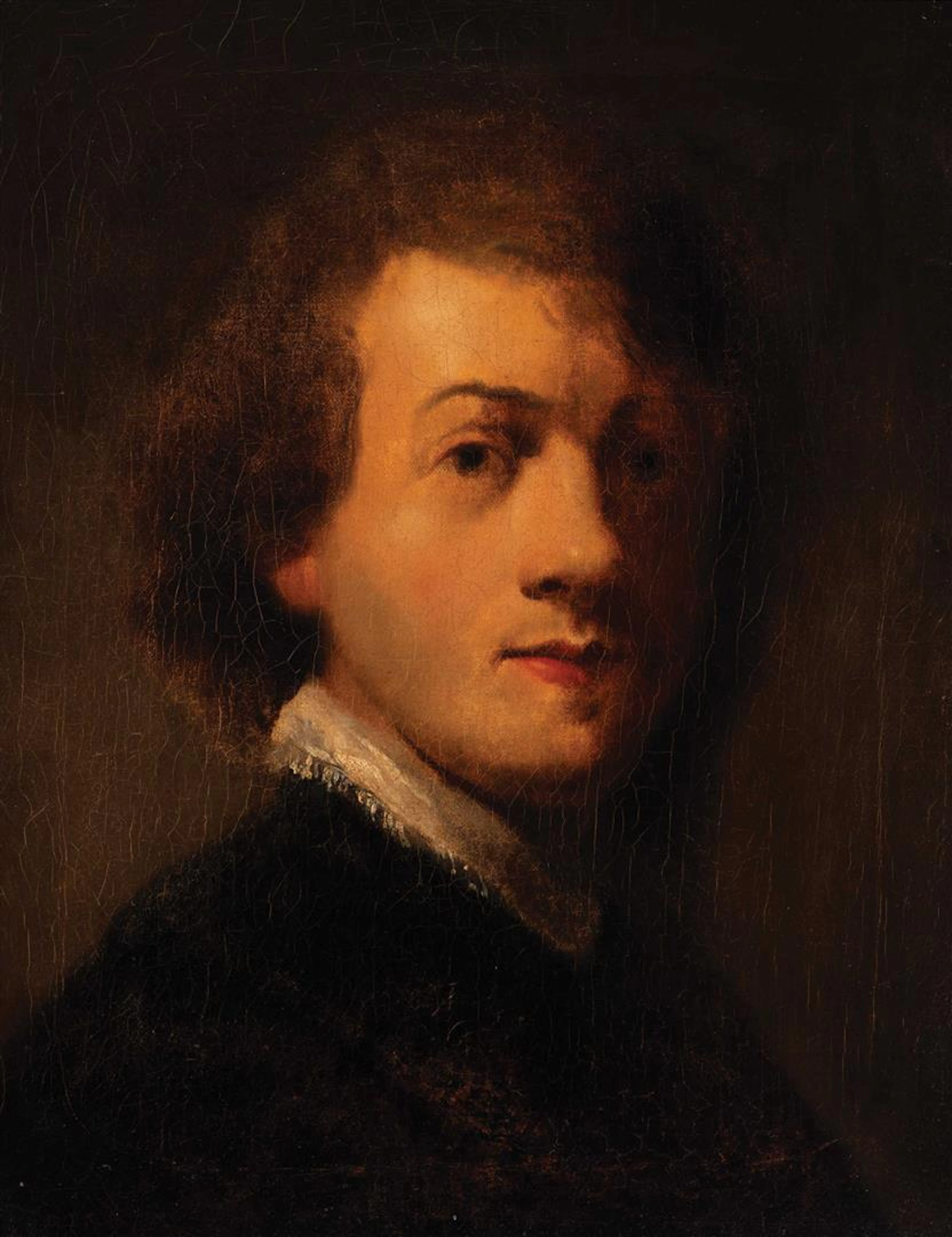 After Rembrandt (19th century) Self portrait with gorget Oil on canvas