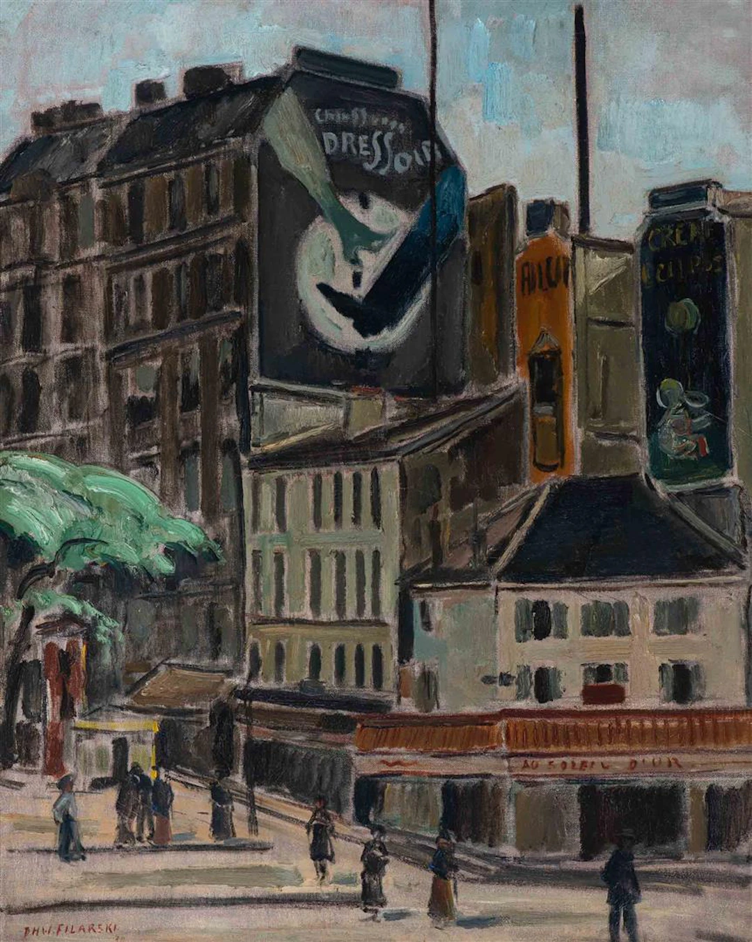 Dirk Filarski (Amsterdam 1885 - Zeist 1964) Paris Signed...