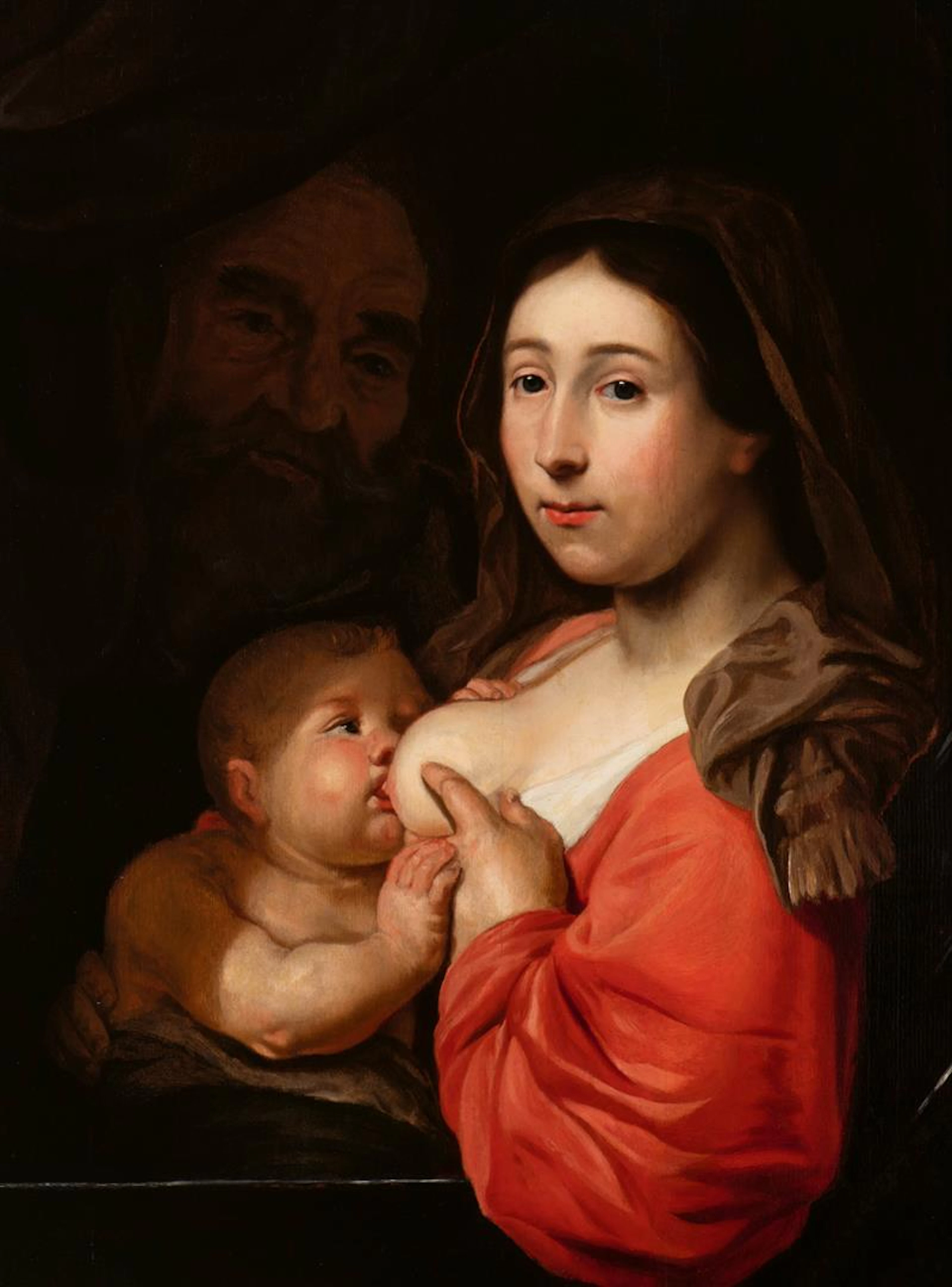 Dutch School (17th century) The Holy Family Oil on panel