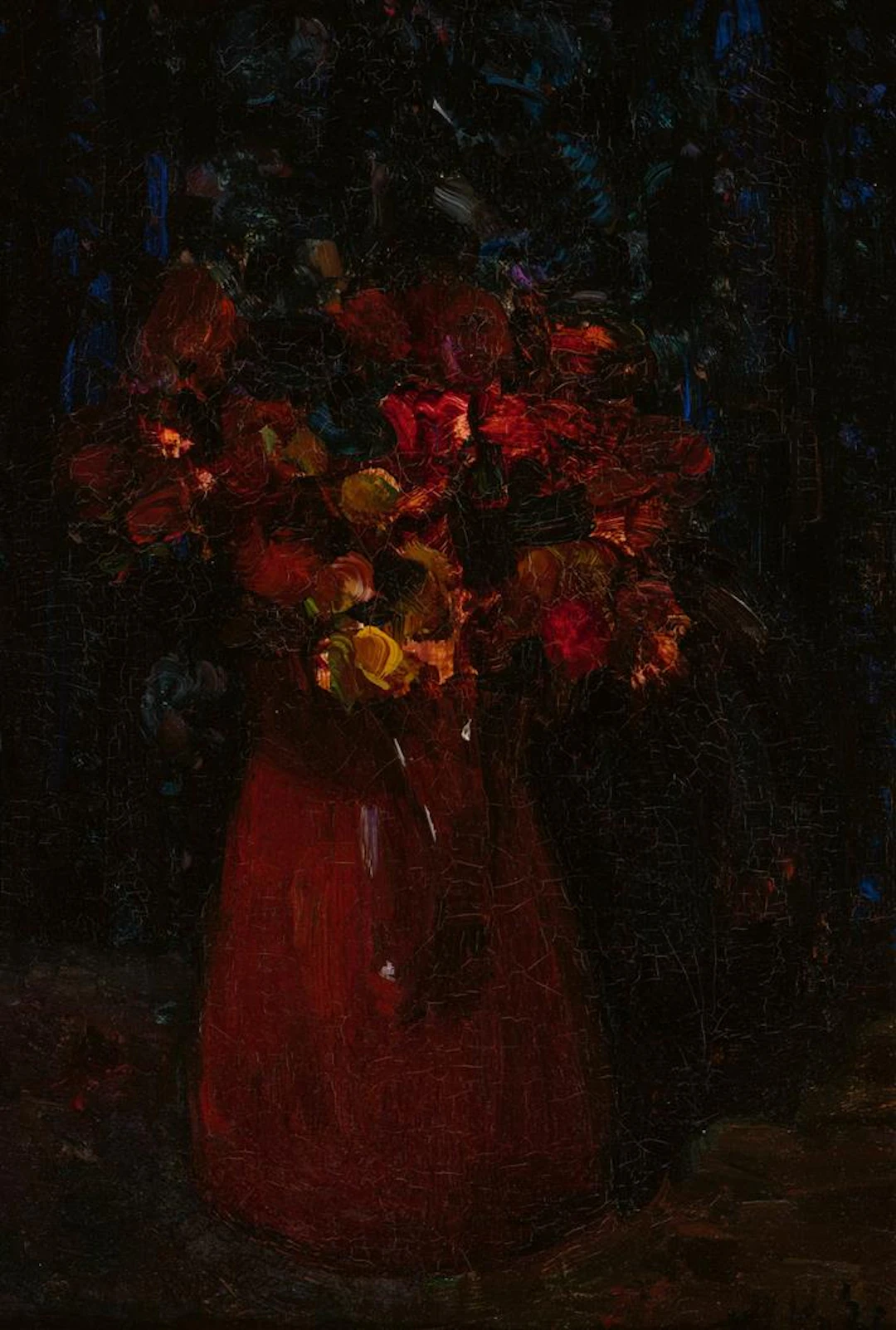 Floris Verster (Leiden 1861 - 1927) "Kan met bloemen"...