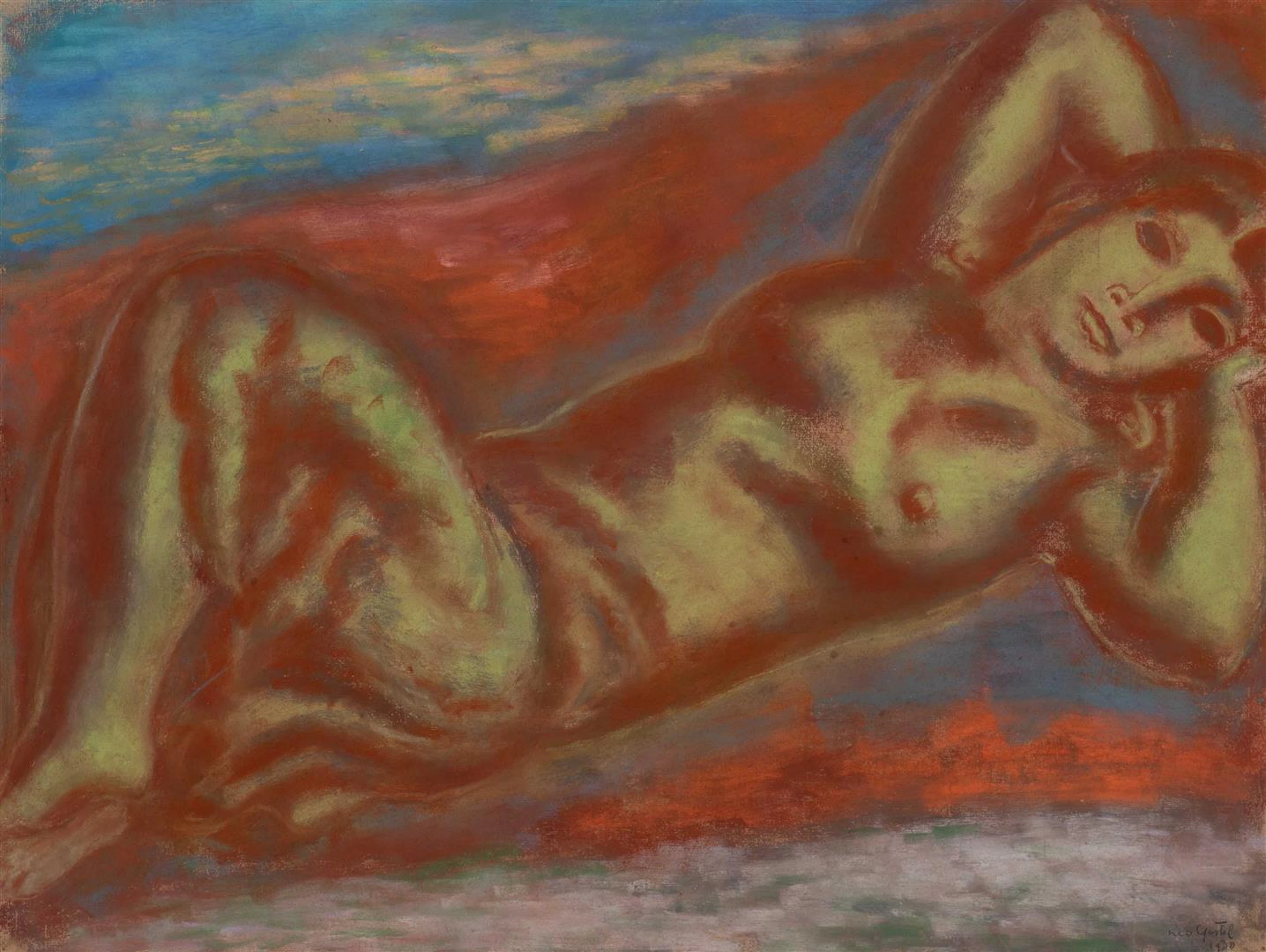 Leo Gestel (Woerden 1881 - Hilversum 1941) Reclining Nude...