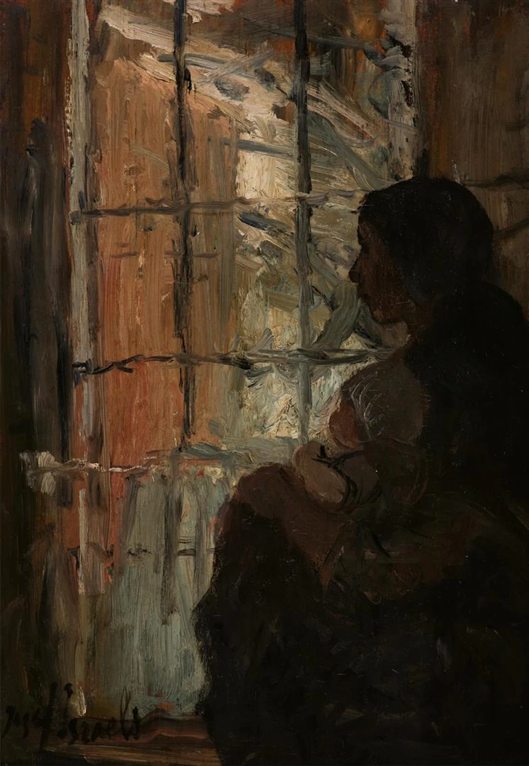 Josef Israëls (Groningen 1824 - The Hague 1911) At the...