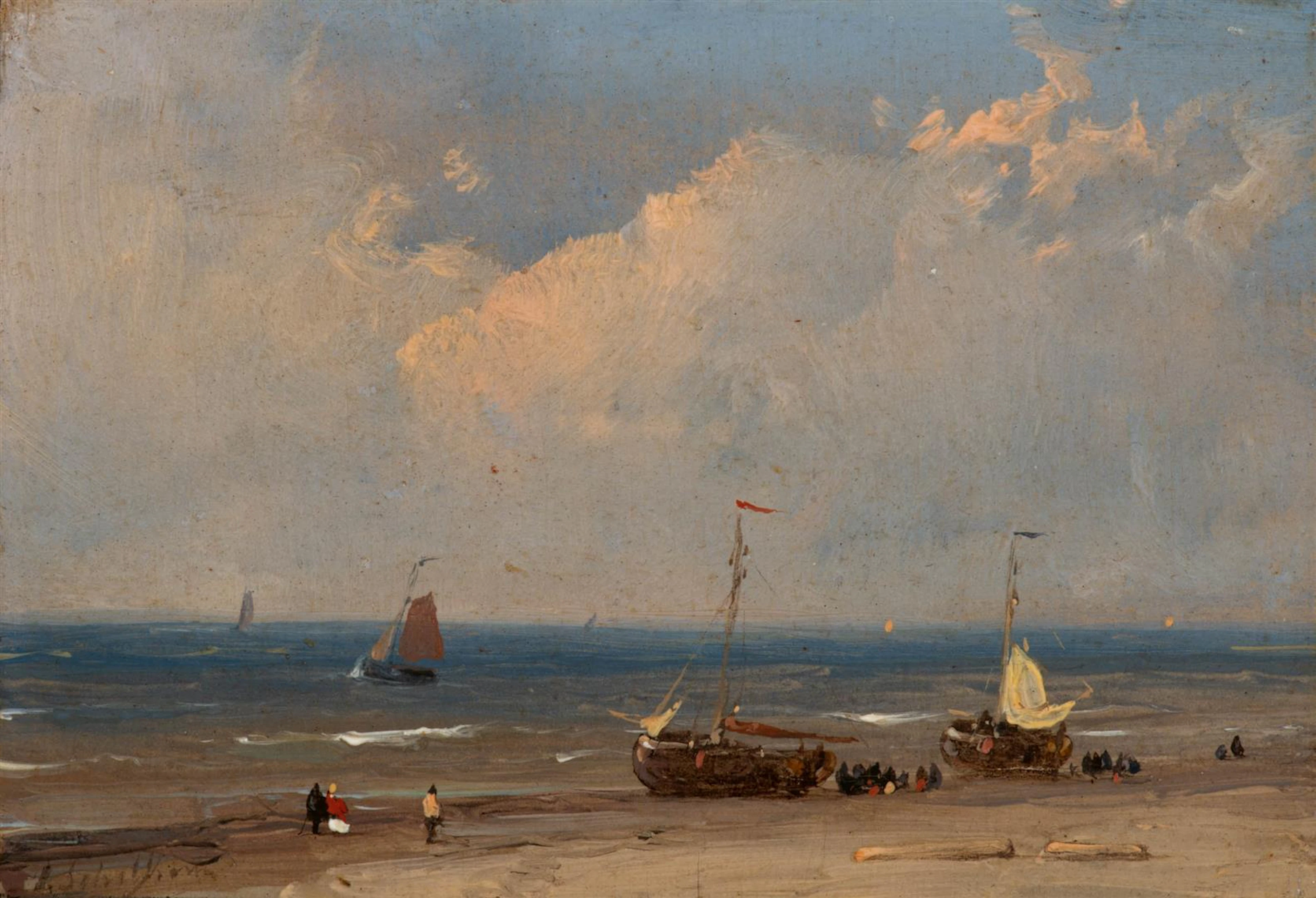 Andreas Schelfhout (The Hague 1787 - 1870) Bomschuiten on...