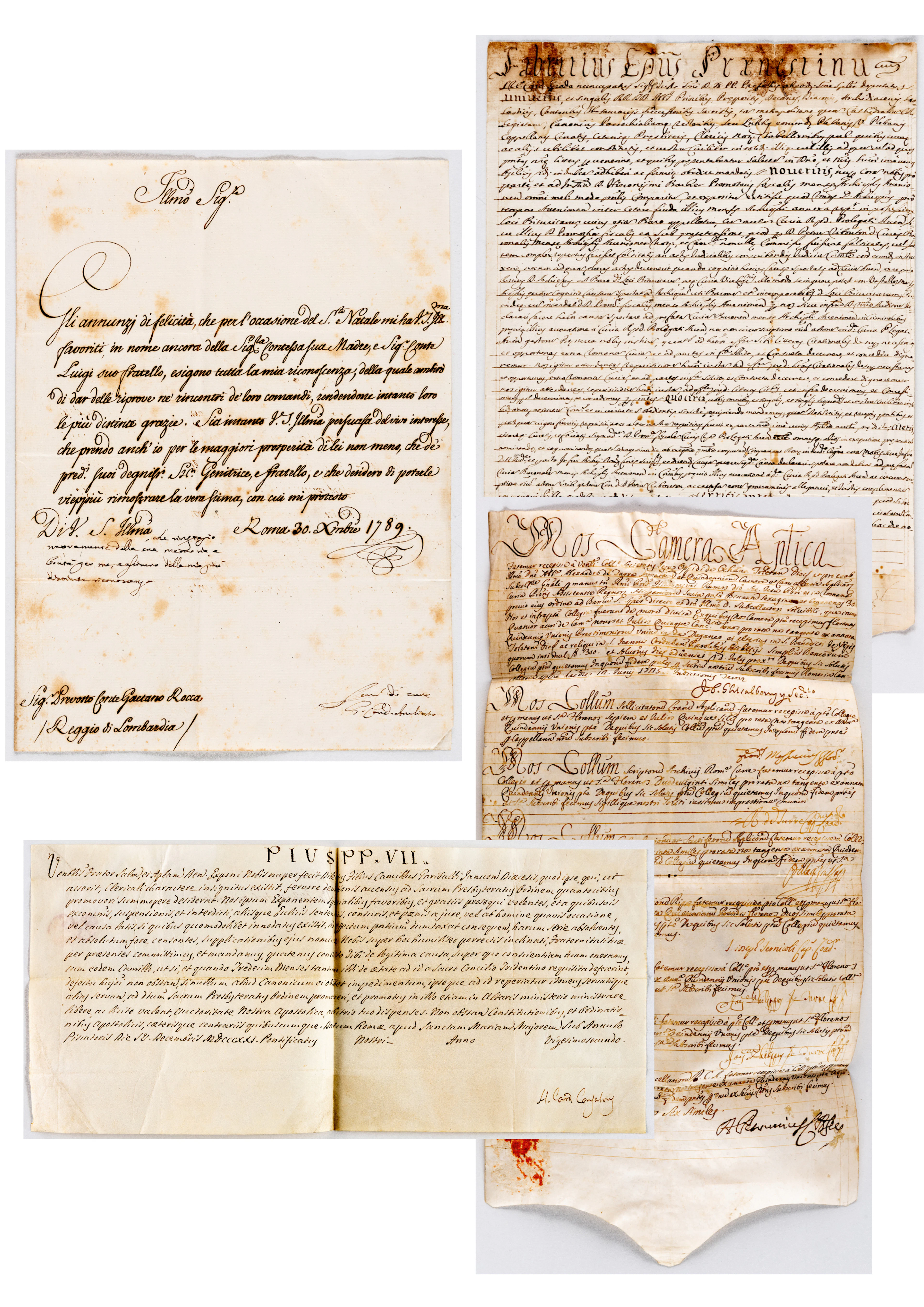 Lot 411: 4 HANDWRITTEN CLERICAL DOCUMENTS